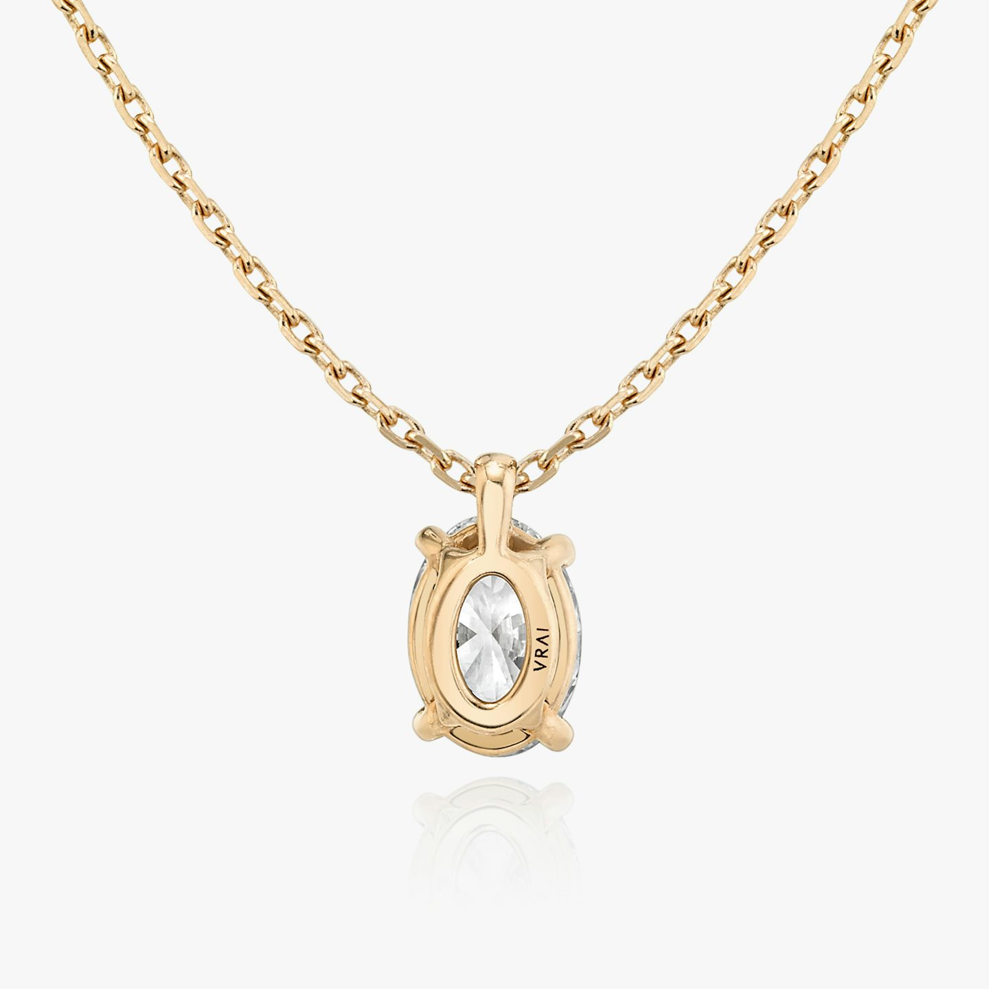 VRAI Solitaire Pendant | Oval | 14k | 14k Rose Gold | Carat weight: 1/4