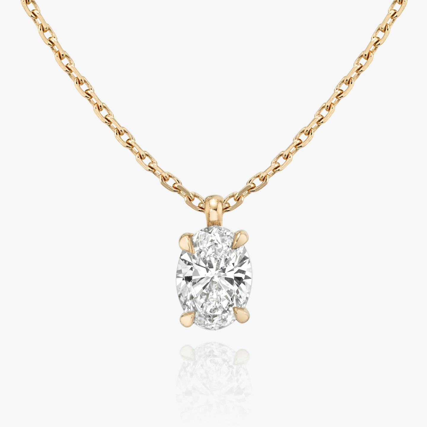 VRAI Solitaire Pendant | Oval | 14k | 14k Rose Gold | Carat weight: See full inventory
