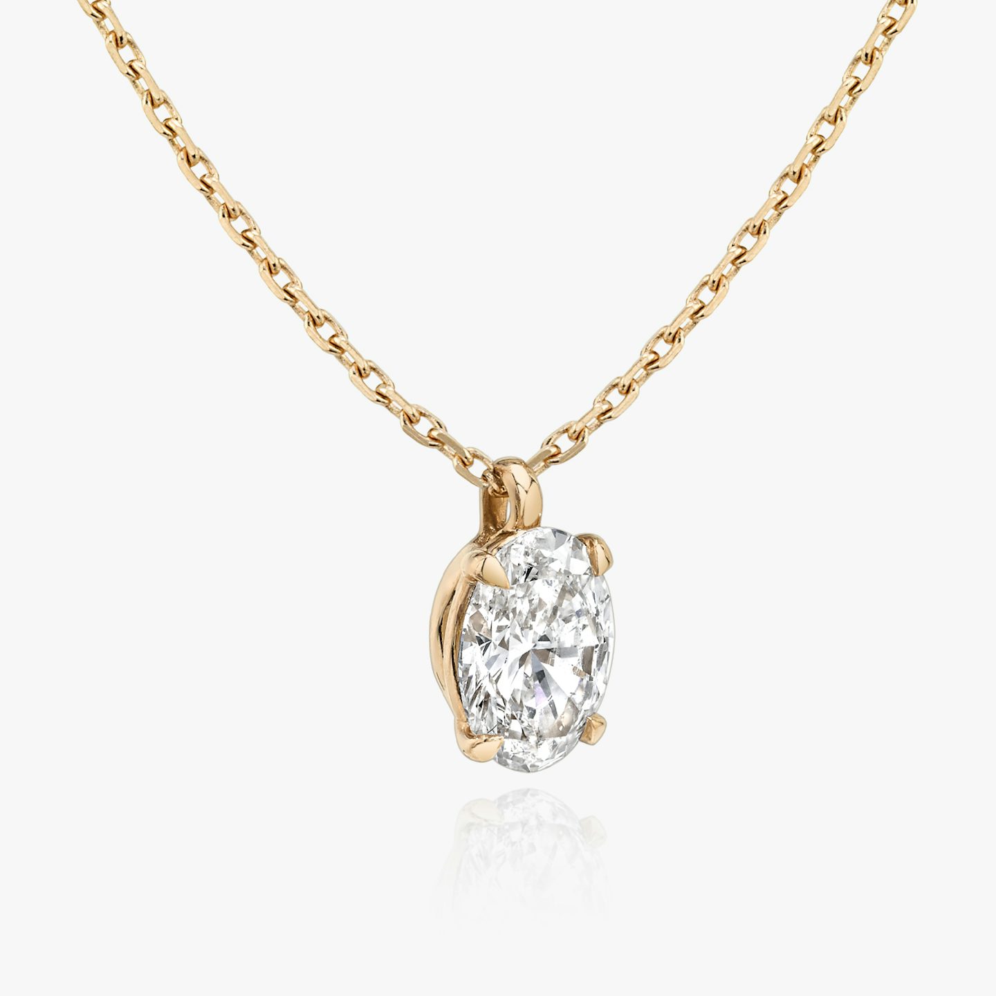 VRAI Solitaire Pendant | Oval | 14k | 14k Rose Gold | Carat weight: 3/4