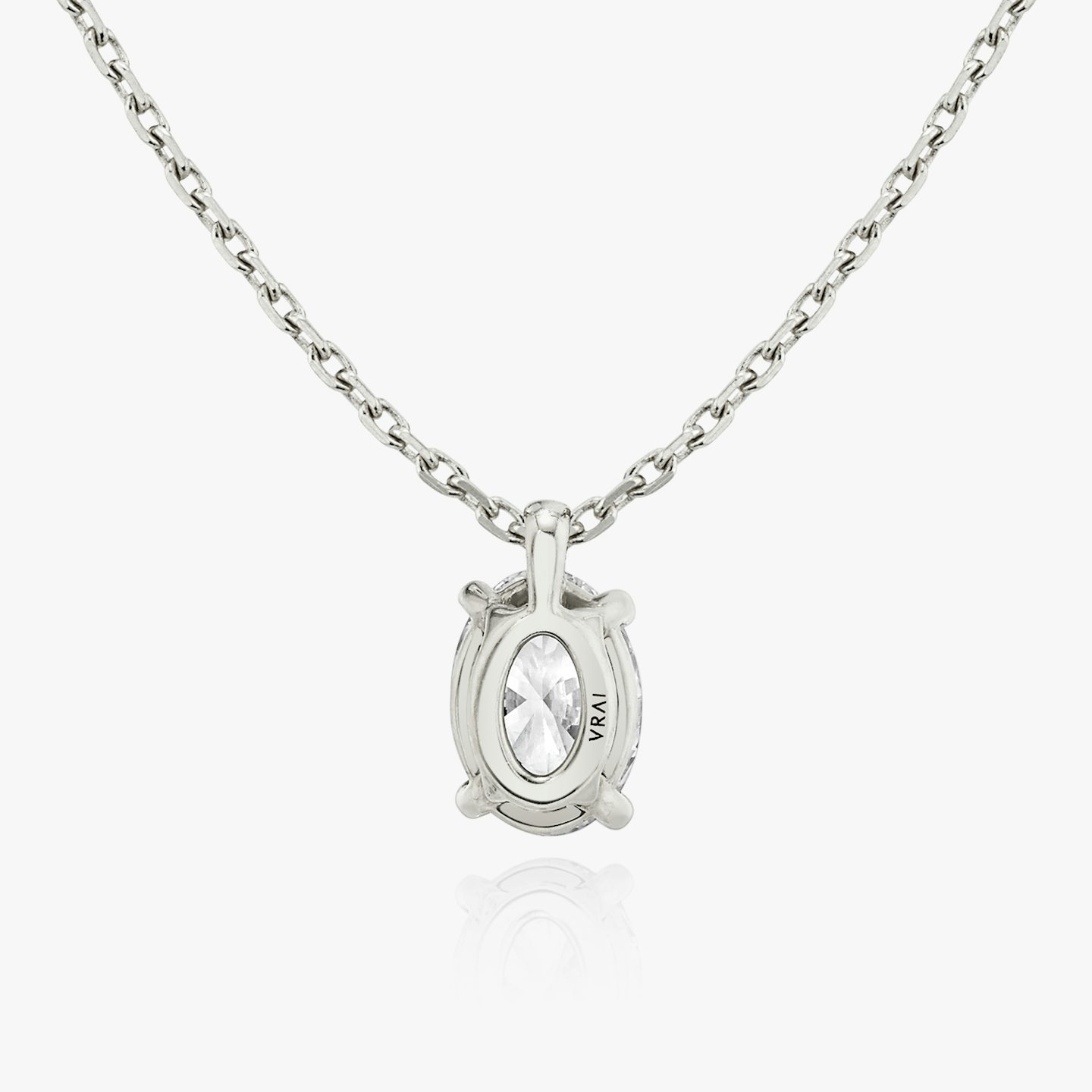 VRAI Solitaire Pendant | Oval | 14k | 18k White Gold | Carat weight: See full inventory