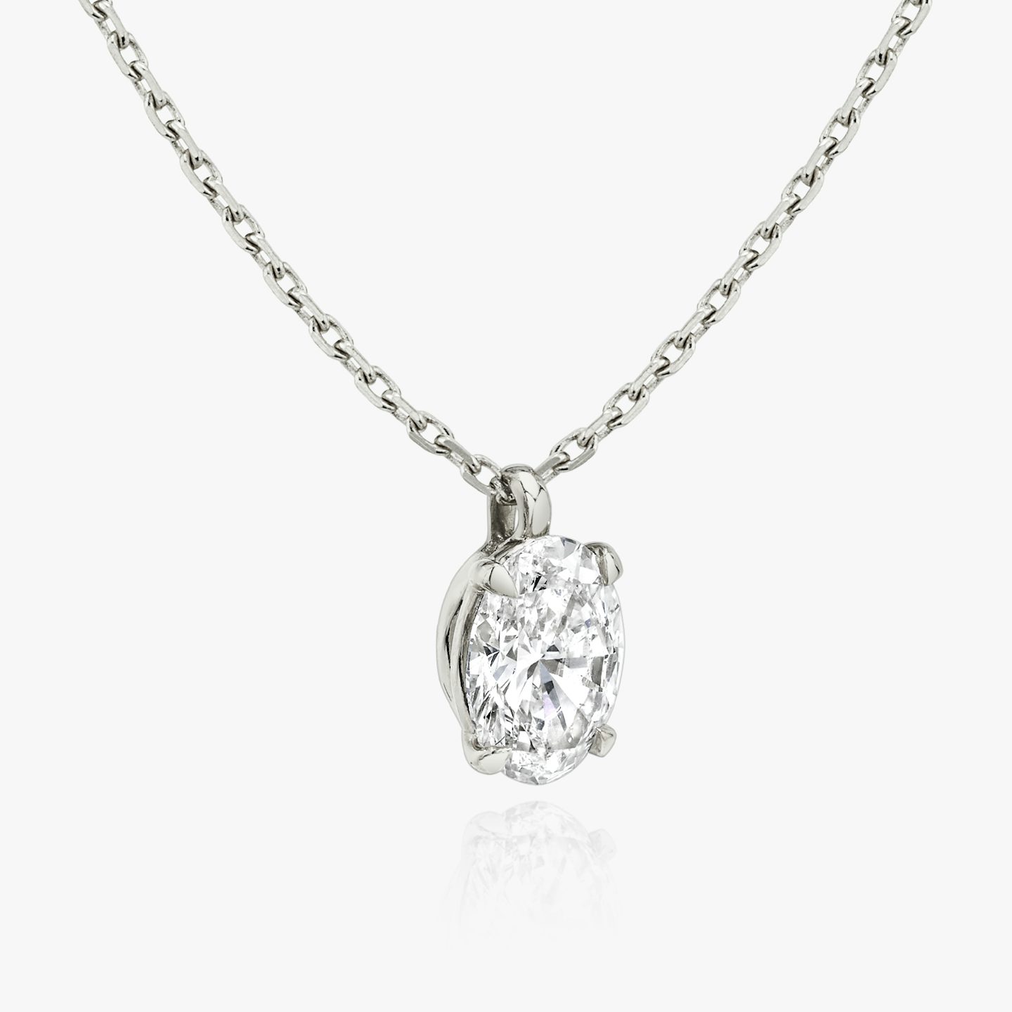 VRAI Solitaire Pendant | Oval | 14k | 18k White Gold | Carat weight: See full inventory