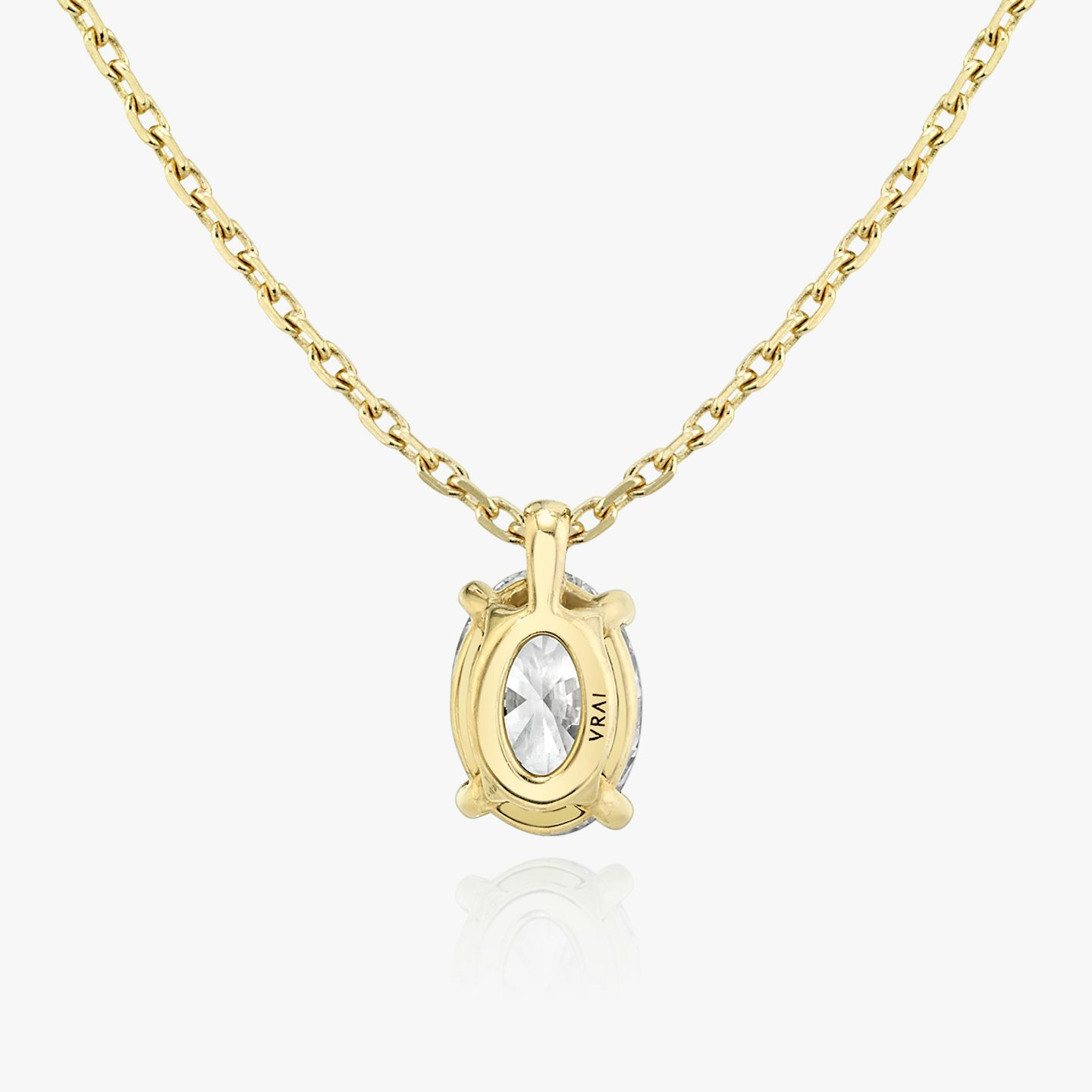 VRAI Solitaire Pendant | Oval | 14k | 18k Yellow Gold | Carat weight: 1/4