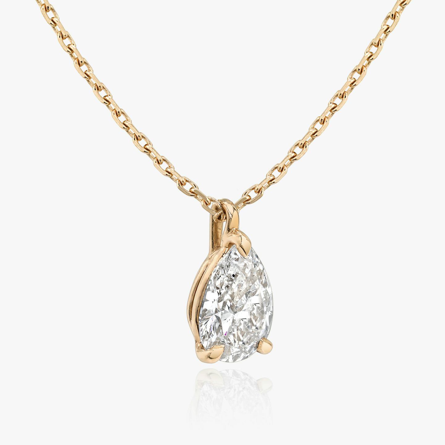 VRAI Solitaire Pendant | Pear | 14k | 14k Rose Gold | Carat weight: See full inventory