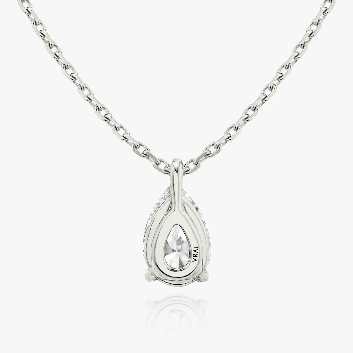VRAI Solitaire Pendant | Pear | 14k | 18k White Gold | Carat weight: 3/4