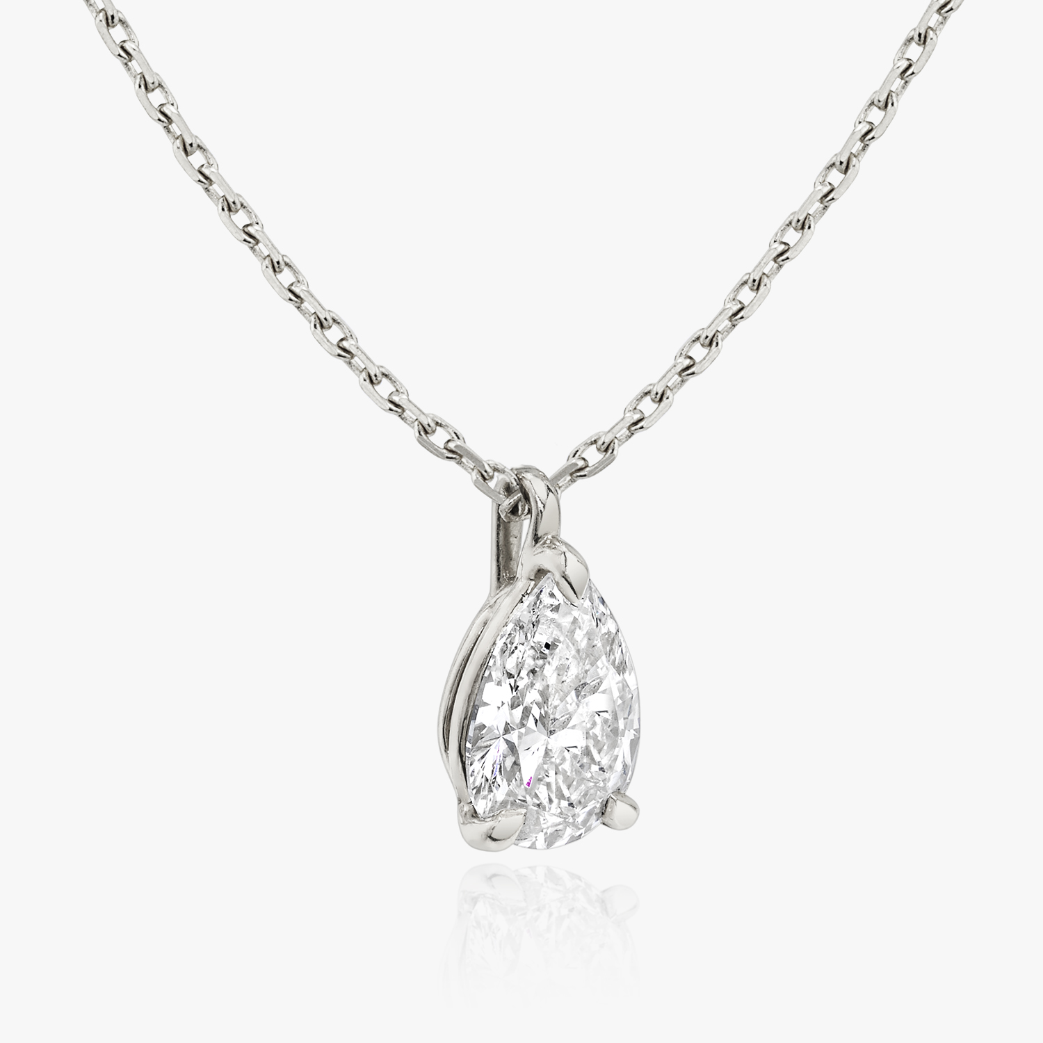 Buy Pear Shape Diamond Necklace 14K White Gold, Pear Diamond Pendant, Pear  Pendant, Pear Halo Genuine Diamond Pendant Online in India - Etsy