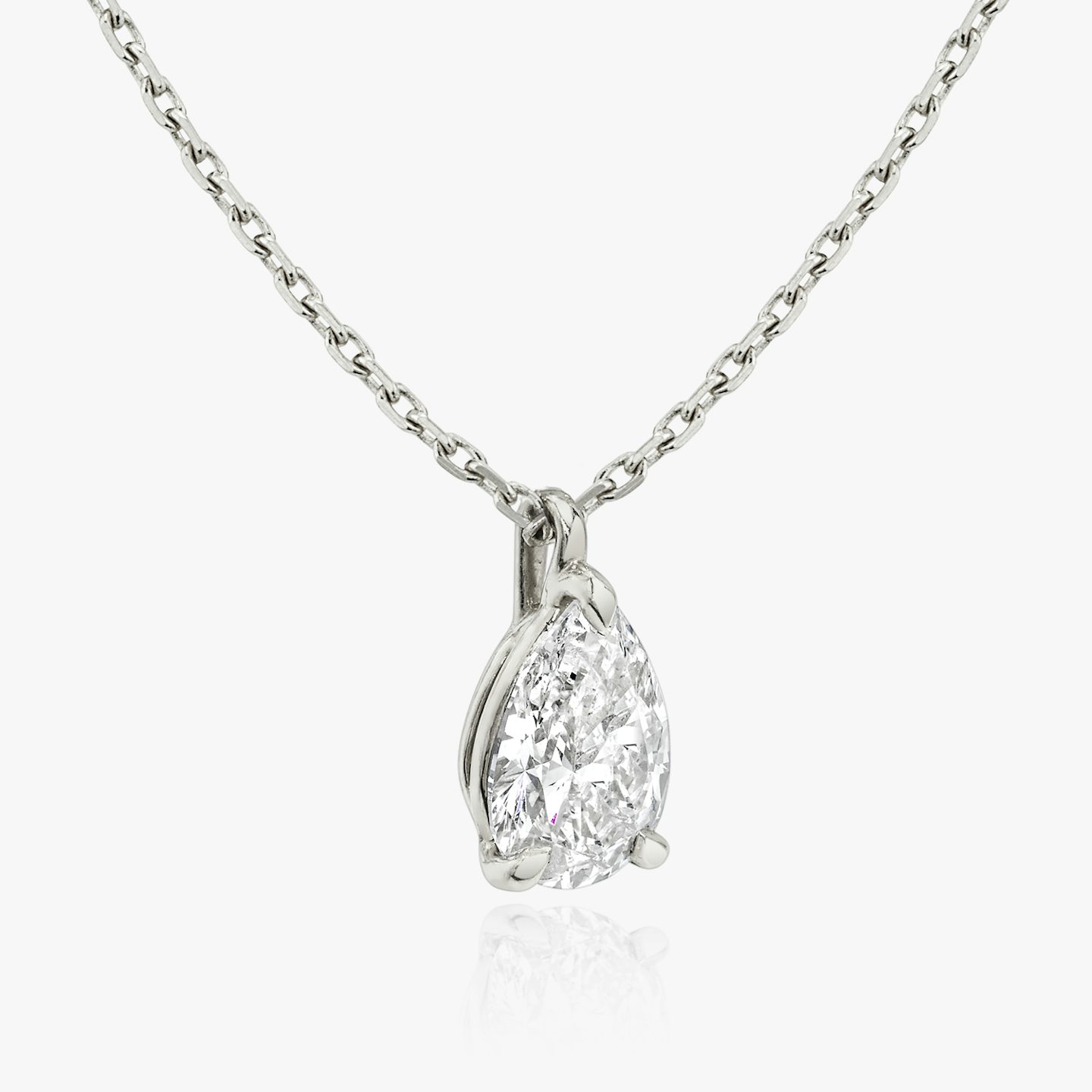 VRAI Solitaire Pendant | Pear | 14k | 18k White Gold | Carat weight: 3/4