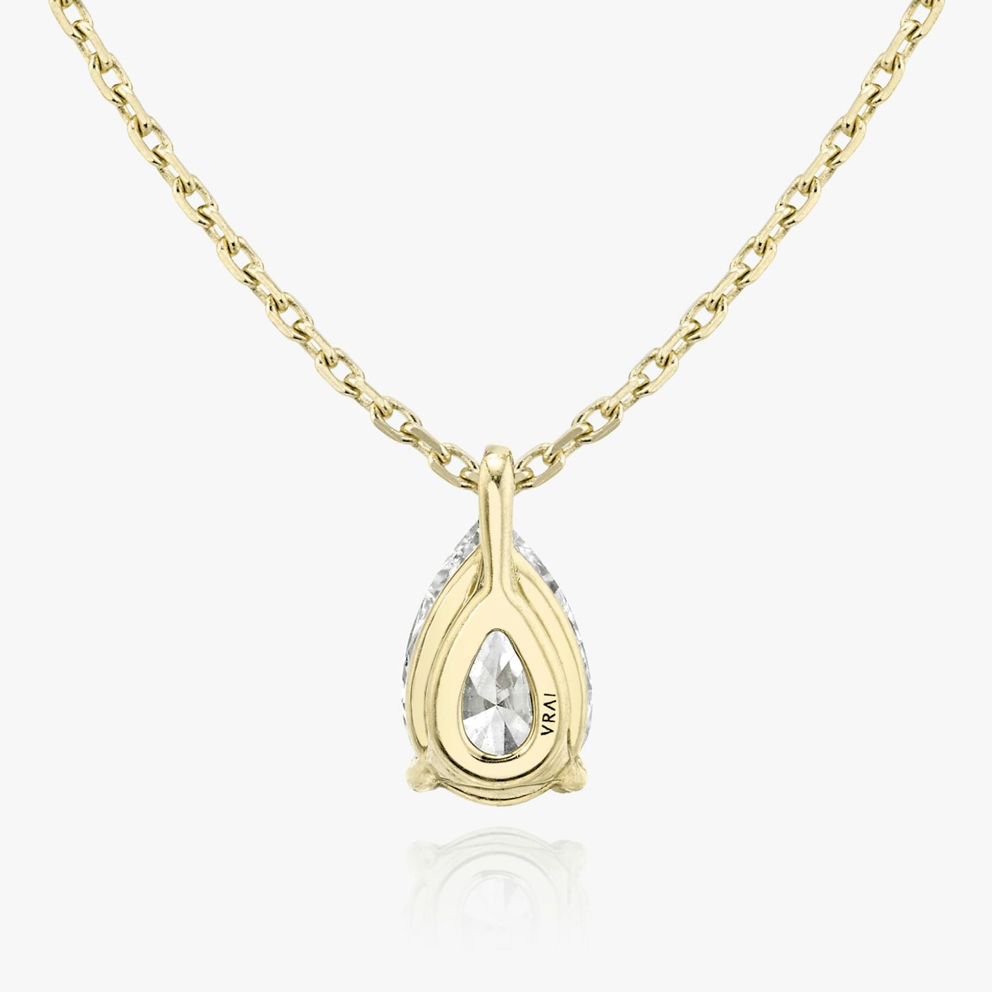 VRAI Solitaire Pendant | Pear | 14k | 18k Yellow Gold | Carat weight: 1/4