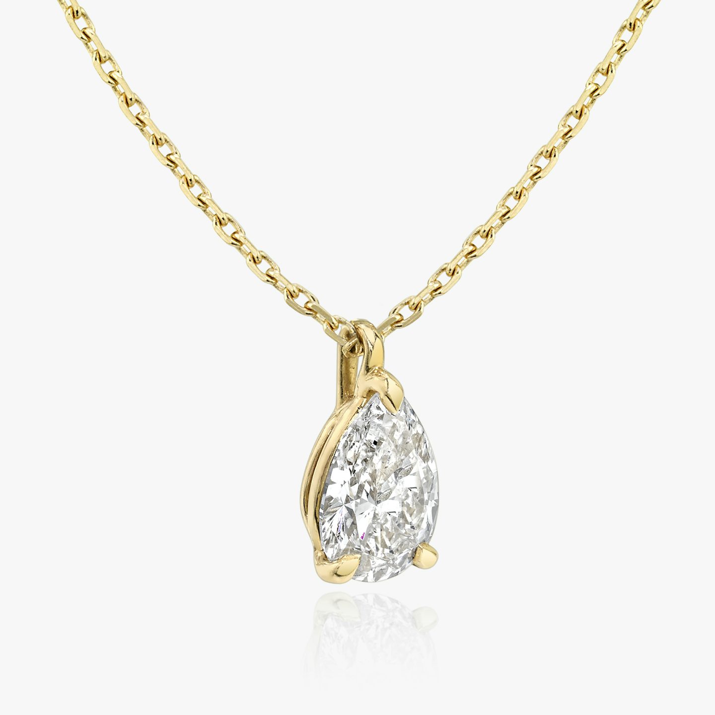 VRAI Solitaire Pendant | Pear | 14k | 18k Yellow Gold | Carat weight: 3/4