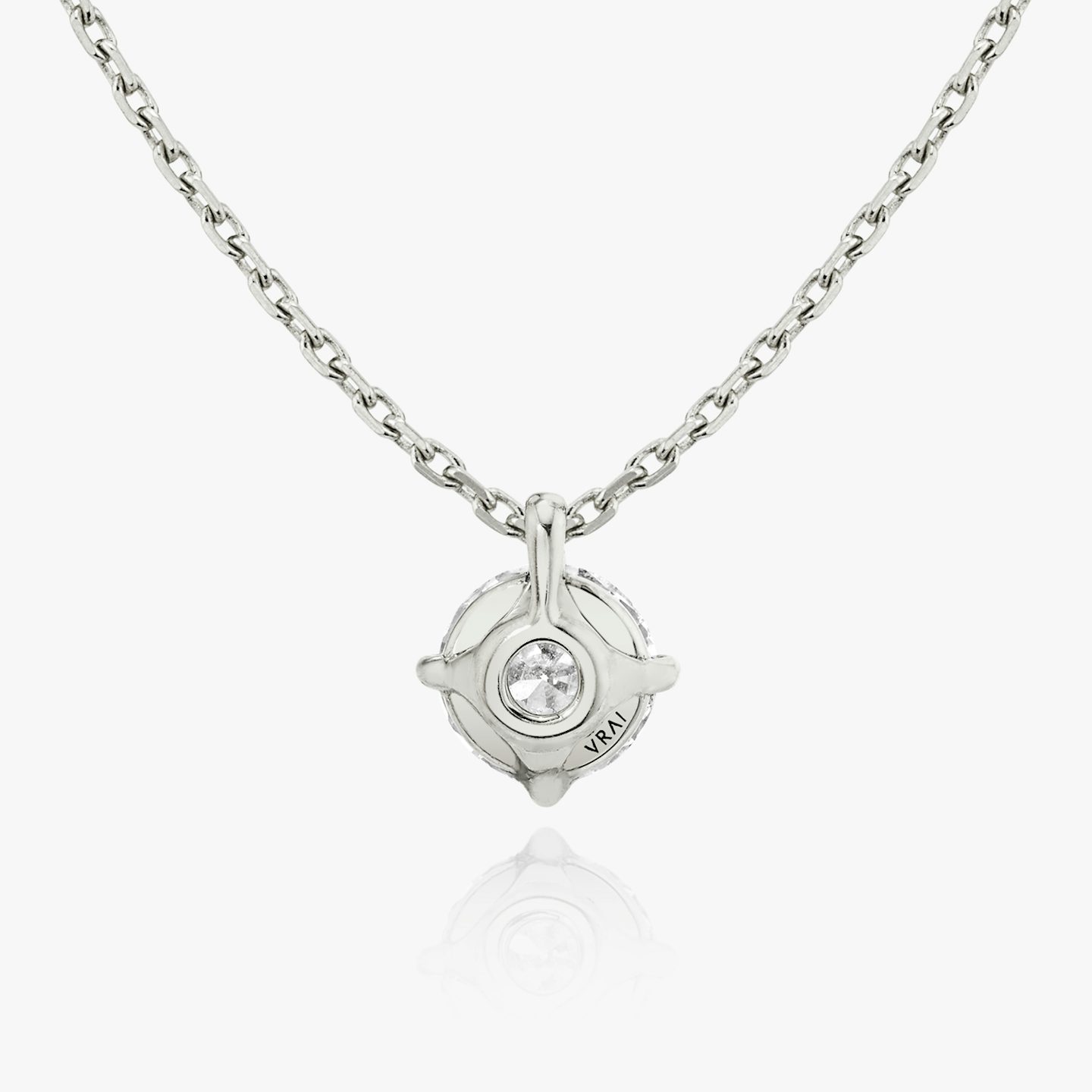 VRAI Solitaire Pendant | Round Brilliant | 14k | 18k White Gold | Carat weight: See full inventory