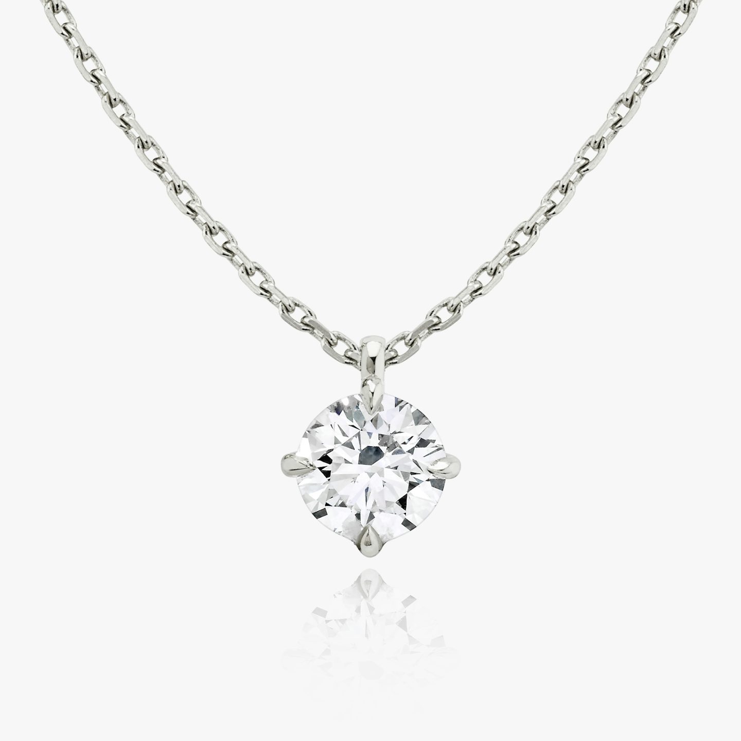 VRAI Solitaire Pendant | Round Brilliant | 14k | 18k White Gold | Carat weight: See full inventory