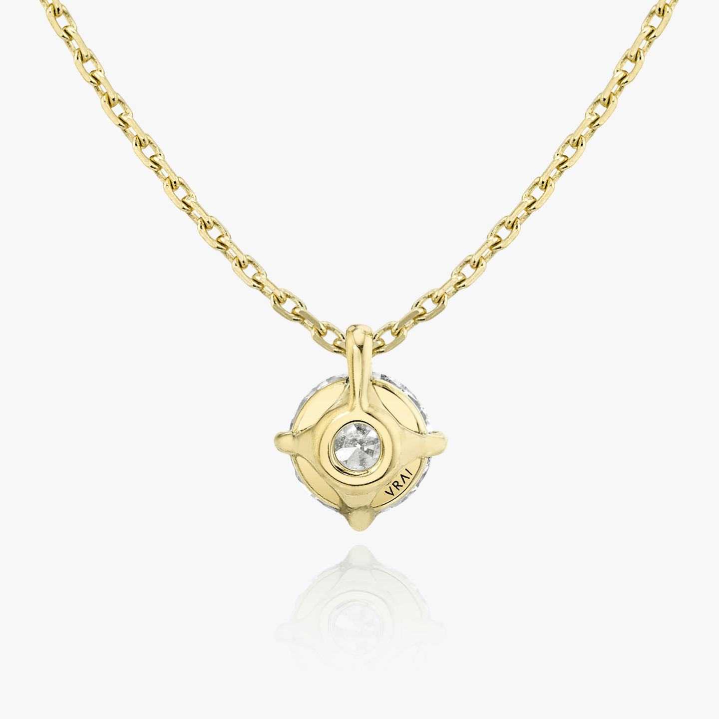 VRAI Solitaire Pendant | Round Brilliant | 14k | 18k Yellow Gold | Carat weight: See full inventory