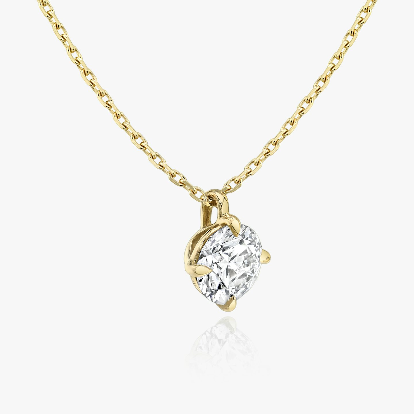 VRAI Solitaire Pendant | Round Brilliant | 14k | 18k Yellow Gold | Carat weight: See full inventory