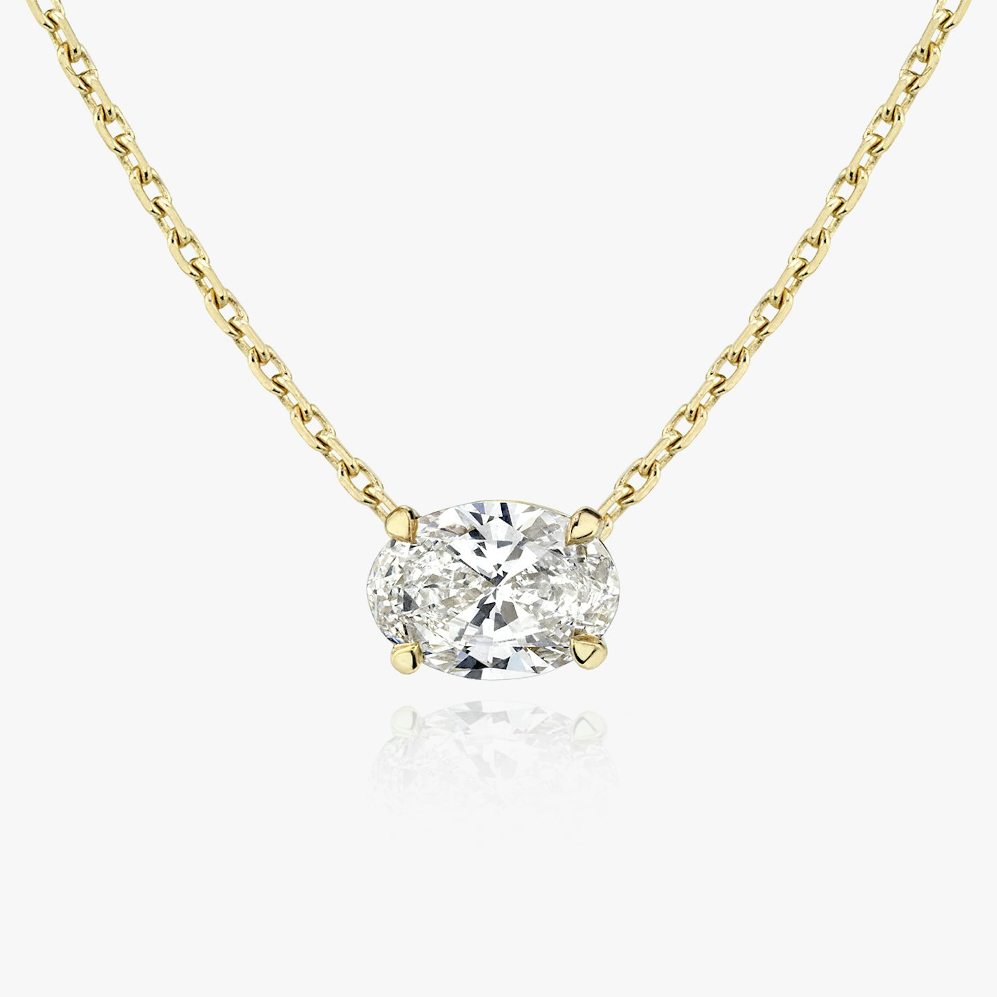 VRAI Solitaire Necklace | oval | 14k | yellow-gold | caratWeight: 0.25ct