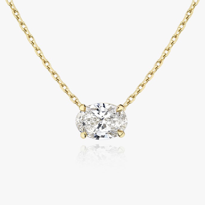 Collier Solitaire VRAIOvale | Yellow Gold