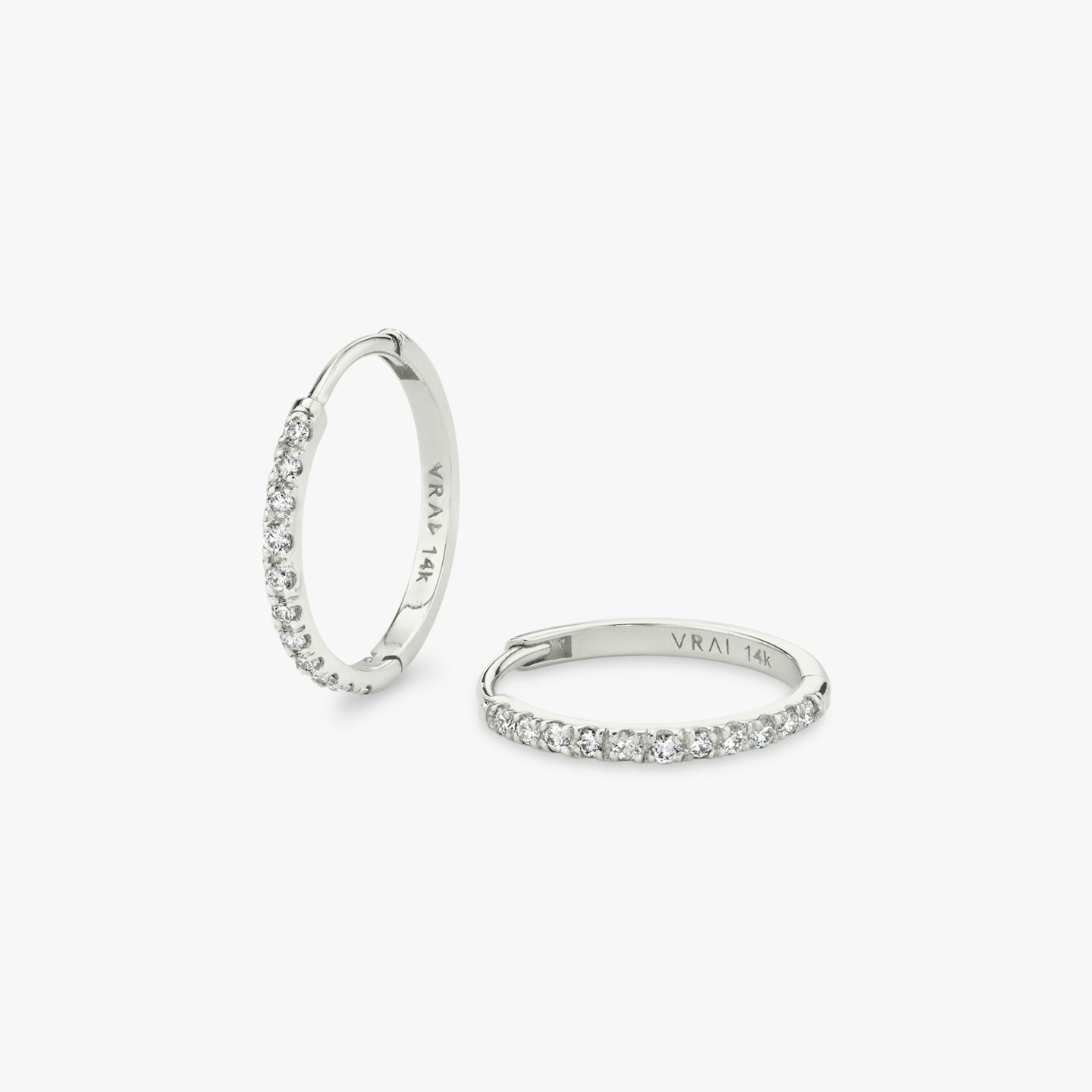 Pave Huggie Hoops Closeup image of Pave Huggie Hoops