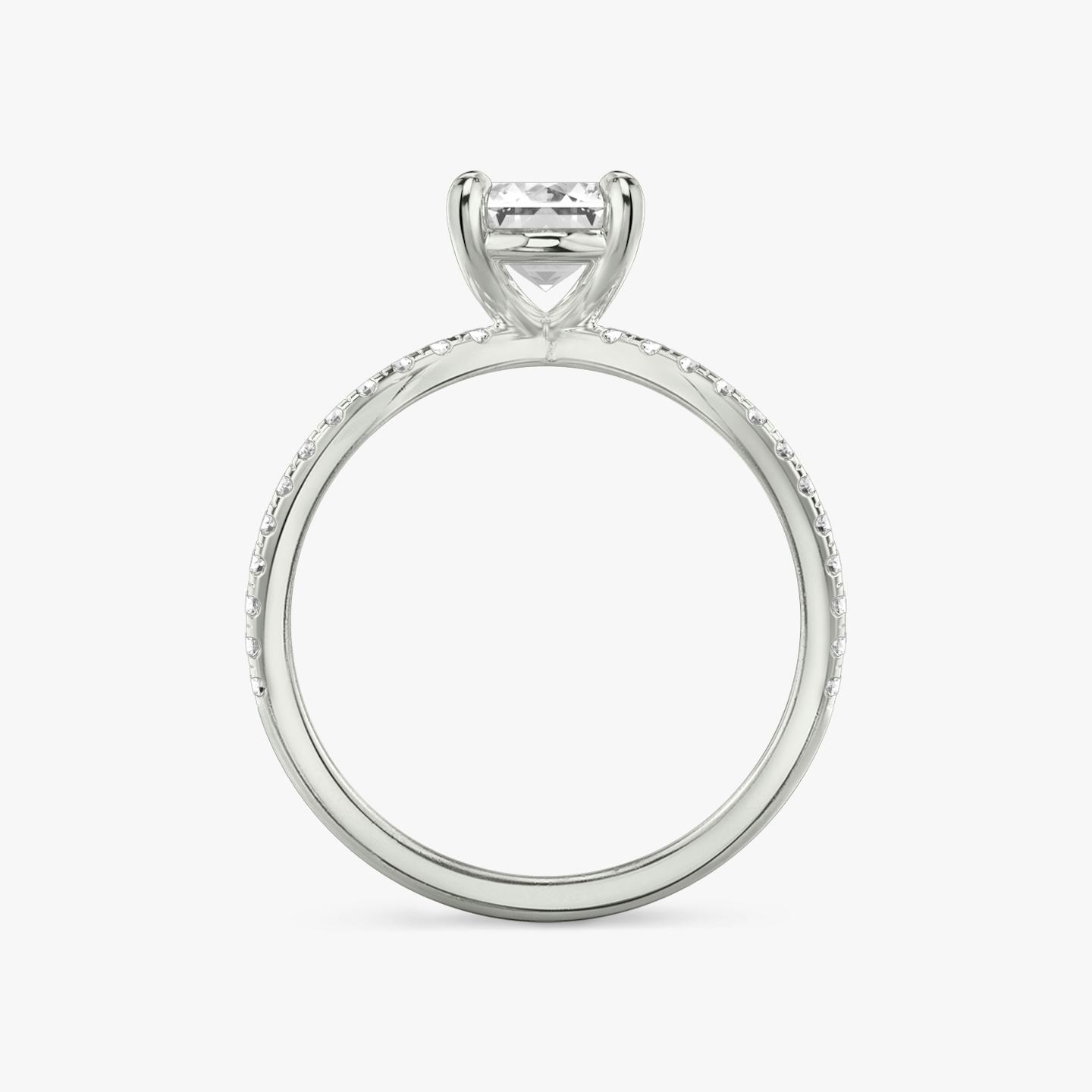 The Duet | Emerald | 18k | 18k White Gold | Band: Double pavé | Diamond orientation: vertical | Carat weight: See full inventory