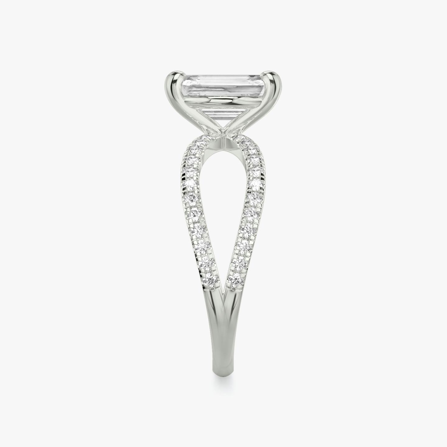Duet | Emerald | 18k | 18k Weißgold | Ring: Ring mit doppeltem Pavé-Besatz | Diamantausrichtung: vertical | Karatgewicht: Gesamtbestand ansehen