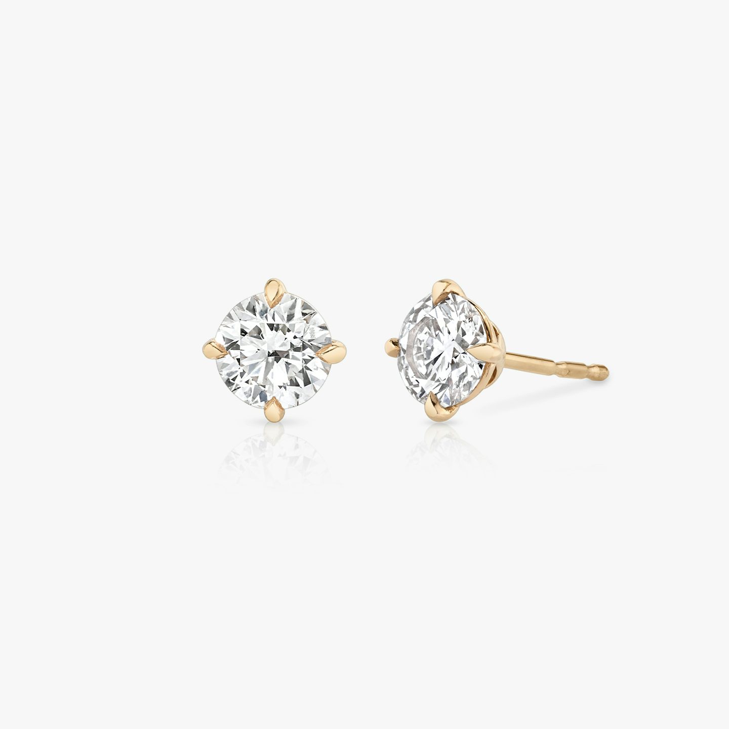 VRAI Solitaire Stud | Round Brilliant | 14k | 14k Rose Gold | Carat weight: See full inventory