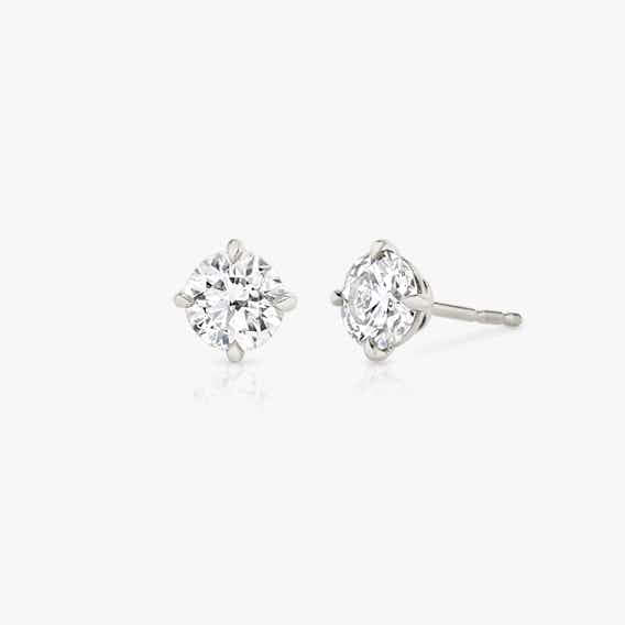 Round Brilliant Solitaire Studs