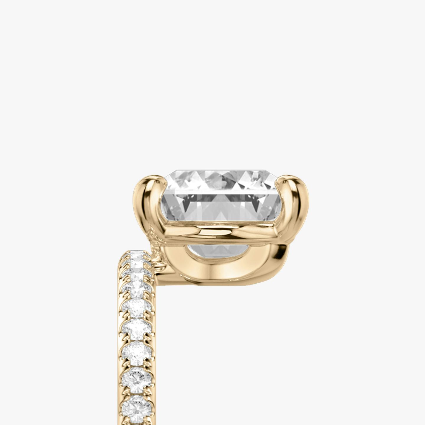 The Hover | Radiant | 14k | 14k Rose Gold | Band: Pavé | Diamond orientation: vertical | Carat weight: See full inventory