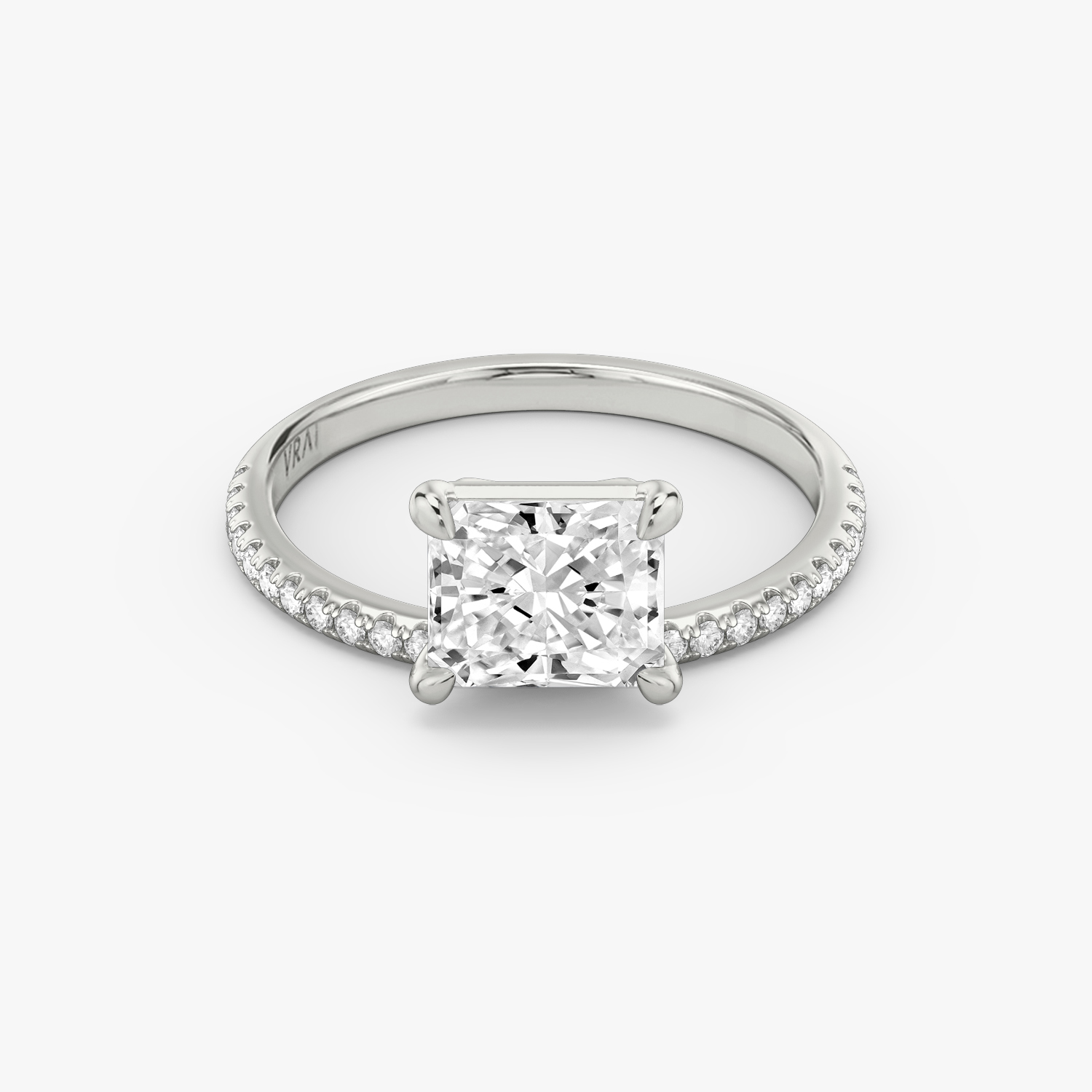 Hover Radiant Engagement Ring | 18k White Gold