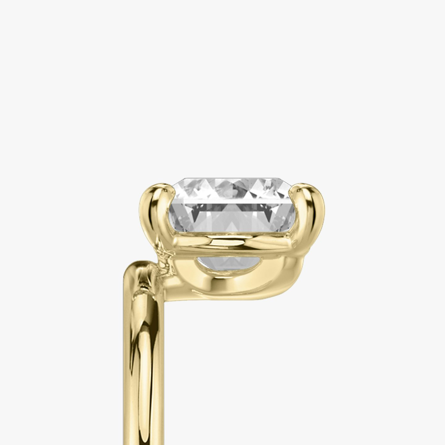 Anillo de compromiso Hover | Radiante | 18k | Oro amarillo de 18 quilates | Banda: Simple | Orientación de diamante: vertical | Peso en quilates: Ver stock total
