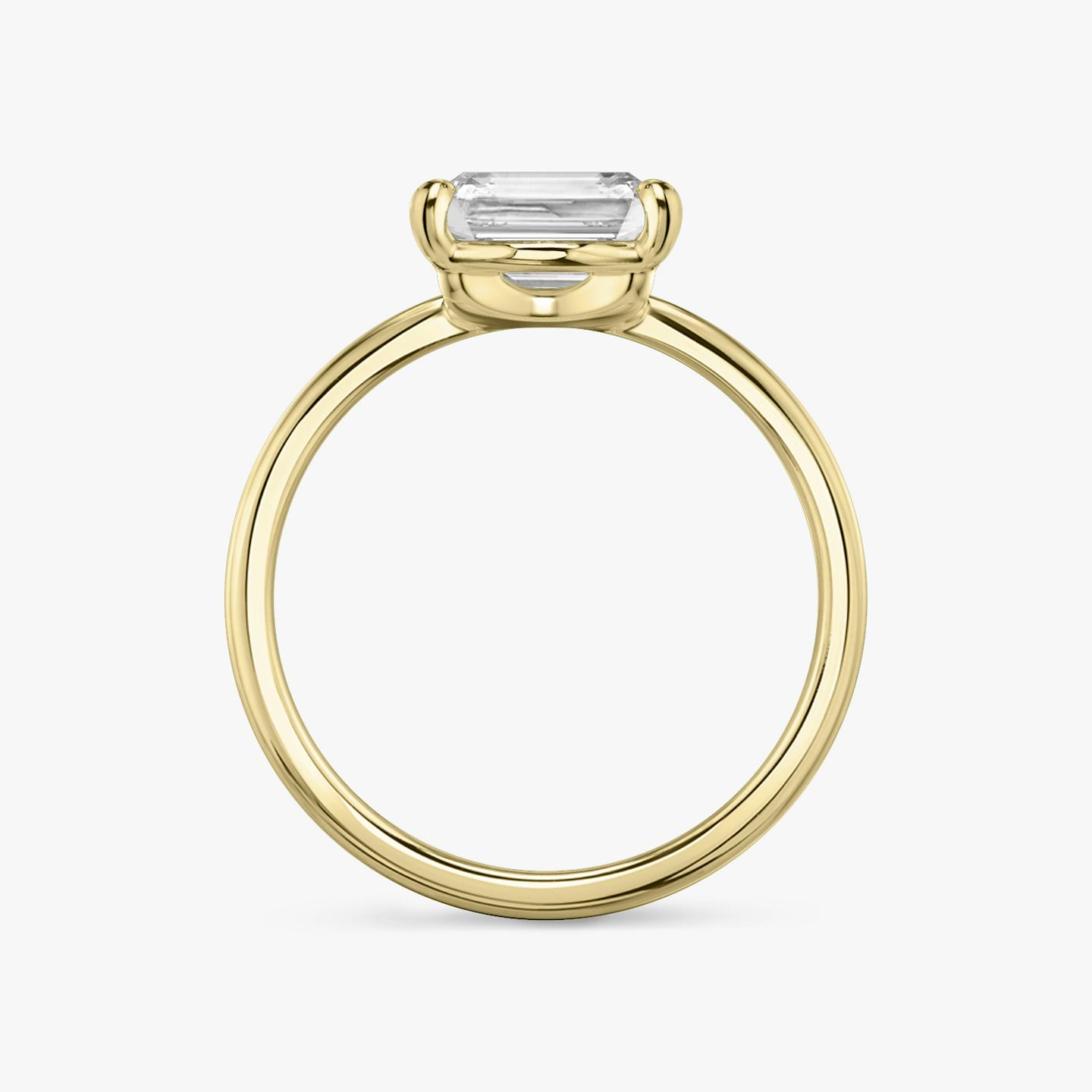 The Hover | Radiant | 18k | 18k Yellow Gold | Band: Plain | Diamond orientation: vertical | Carat weight: See full inventory