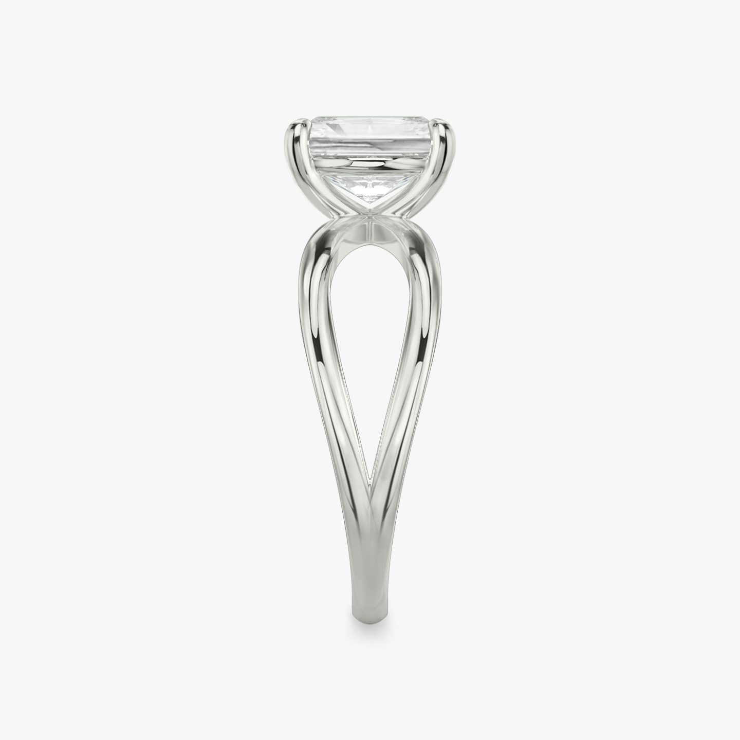 The Duet | Radiant | 18k | 18k White Gold | Band: Plain | Diamond orientation: vertical | Carat weight: See full inventory