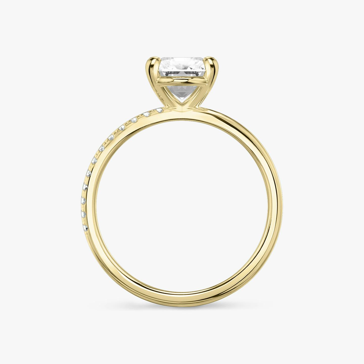 The Duet | Radiant | 18k | 18k Yellow Gold | Band: Pavé | Diamond orientation: vertical | Carat weight: See full inventory