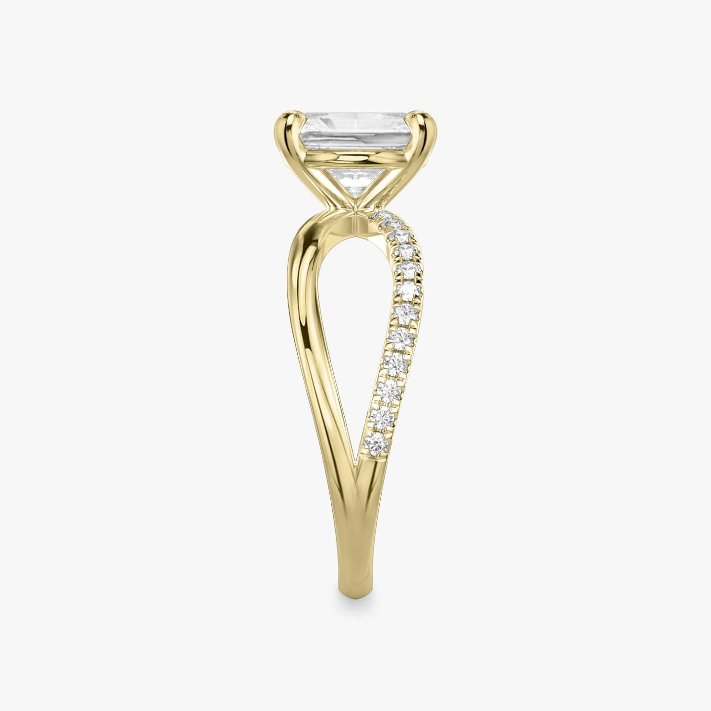 The Duet | Radiant | 18k | 18k Yellow Gold | Band: Pavé | Diamond orientation: vertical | Carat weight: See full inventory