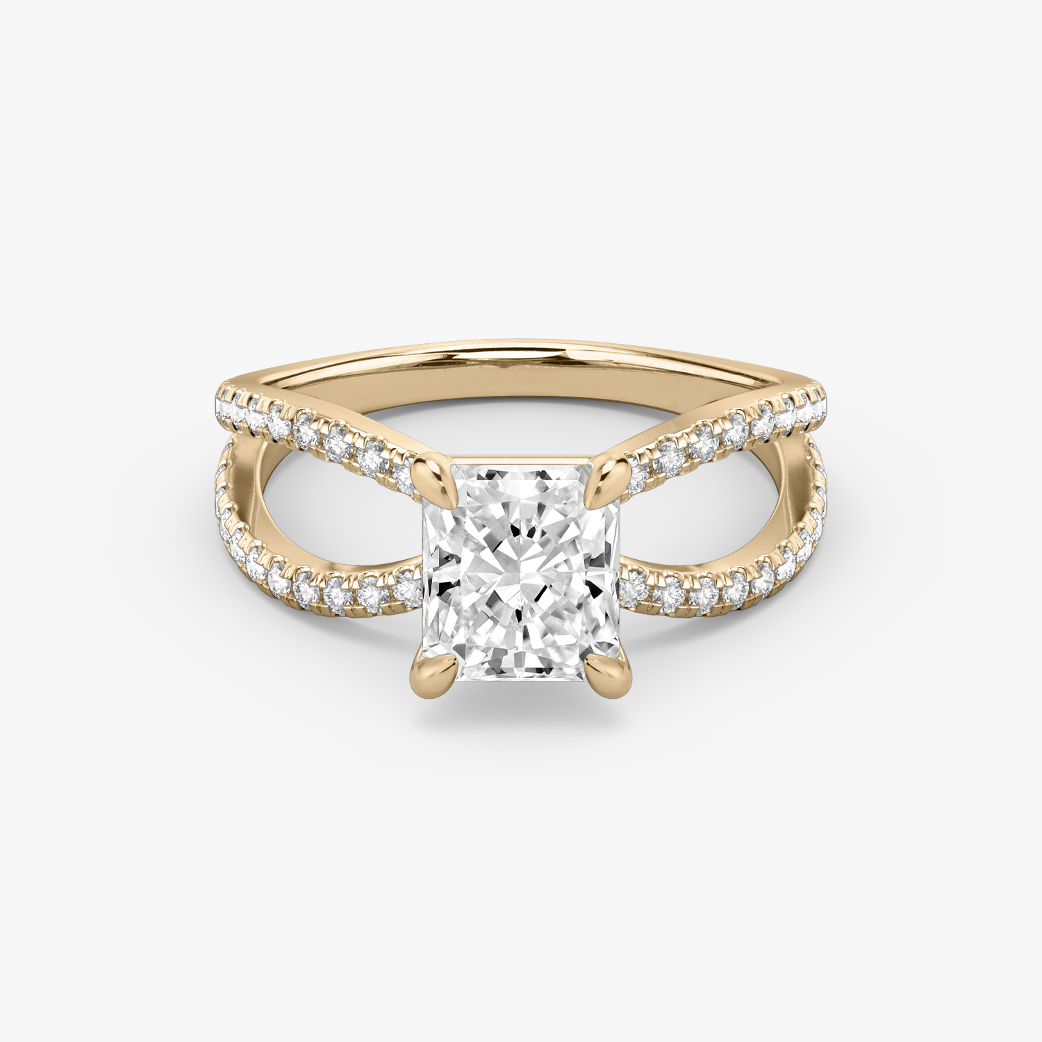 The Duet Radiant Engagement Ring | 14k Rose Gold