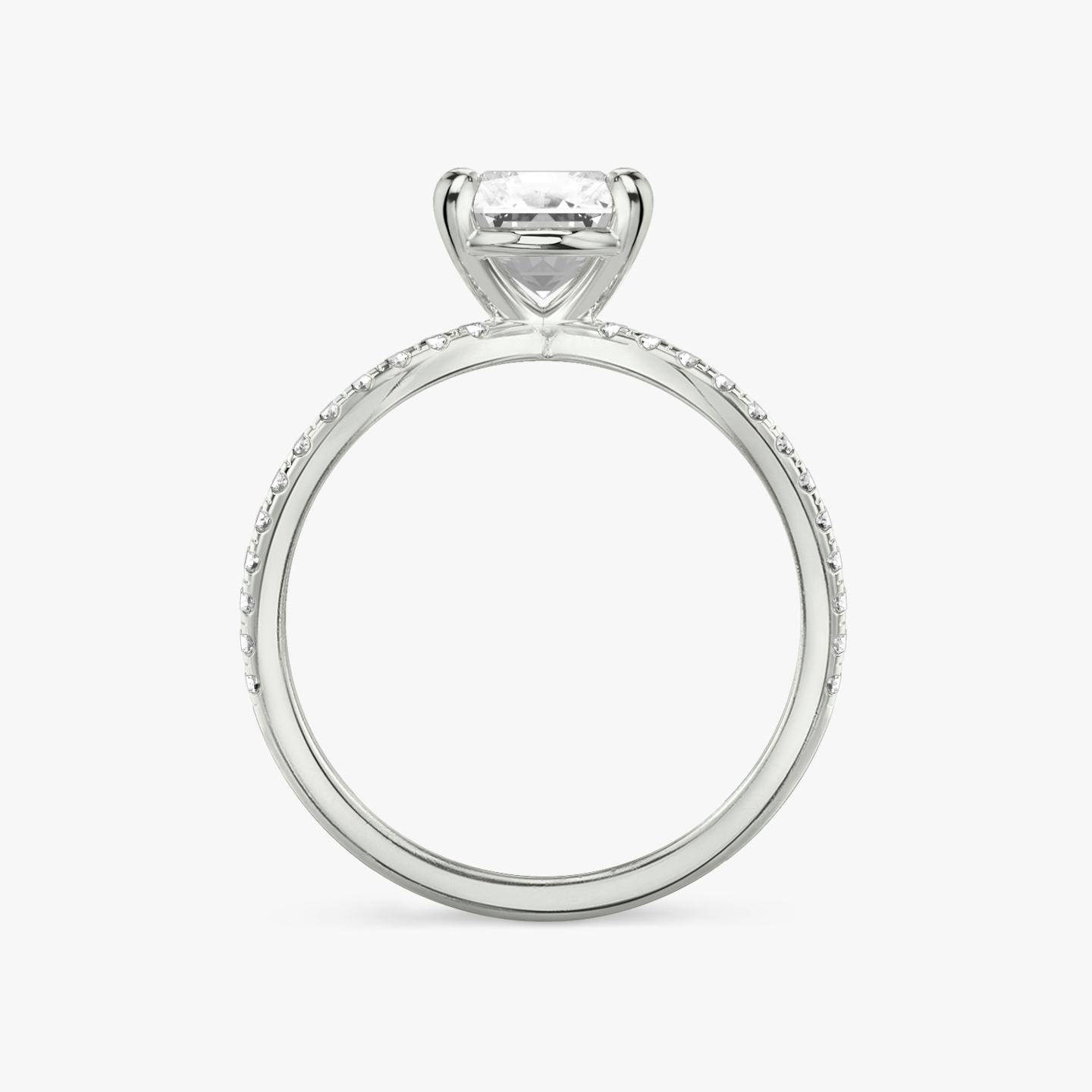 Duet | Radiant | Platin | Ring: Ring mit doppeltem Pavé-Besatz | Diamantausrichtung: vertical | Karatgewicht: Gesamtbestand ansehen