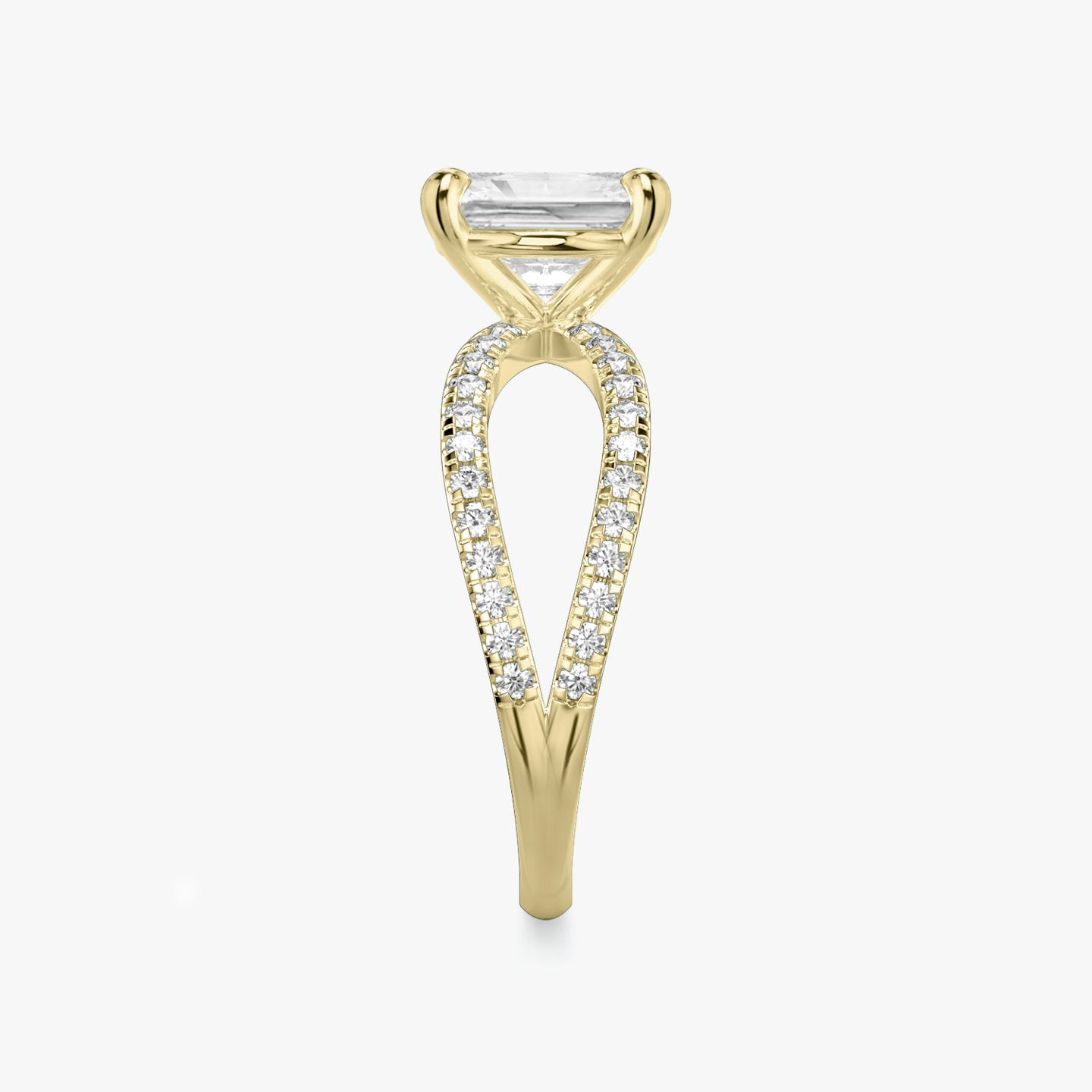 The Duet | Radiant | 18k | 18k Yellow Gold | Band: Double pavé | Diamond orientation: vertical | Carat weight: See full inventory