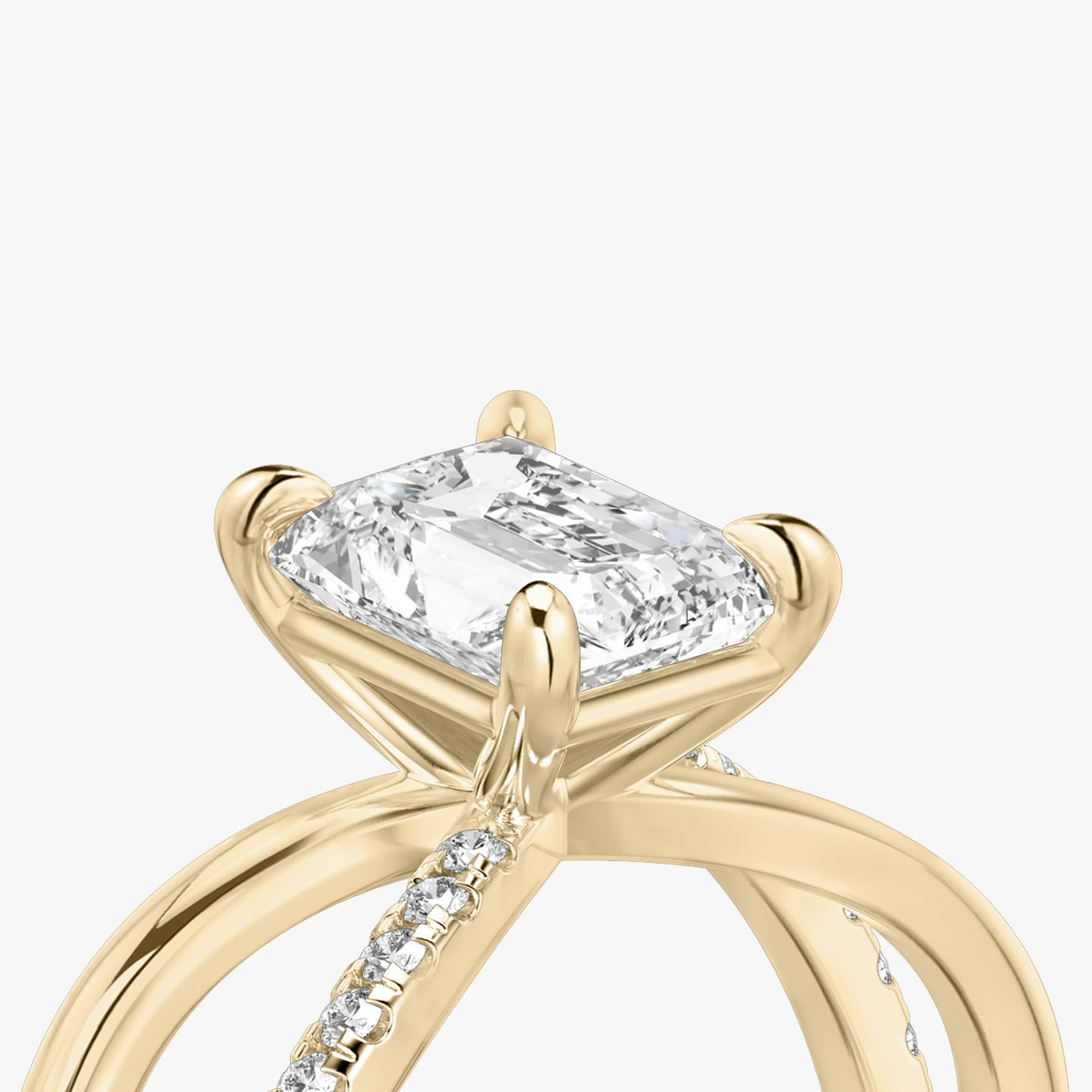 The Duet | Radiant | 14k | 14k Rose Gold | Band: Pavé | Diamond orientation: vertical | Carat weight: See full inventory