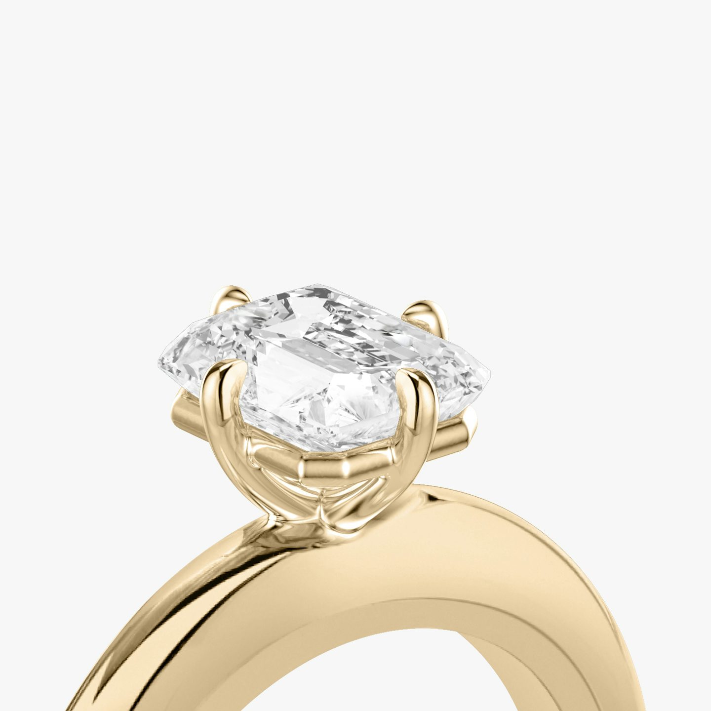 The Curator | Radiant | 14k | 14k Rose Gold | Band: Plain | Diamond orientation: vertical | Carat weight: See full inventory