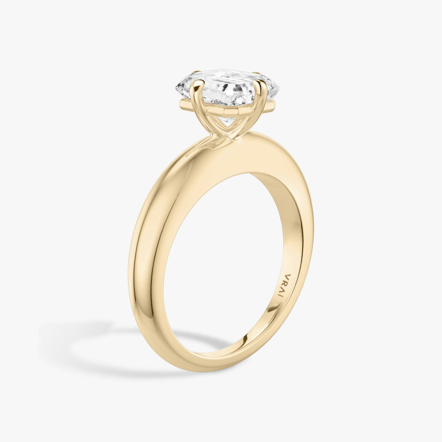 The Curator | Radiant | 14k | 14k Rose Gold | Band: Plain | Diamond orientation: vertical | Carat weight: See full inventory