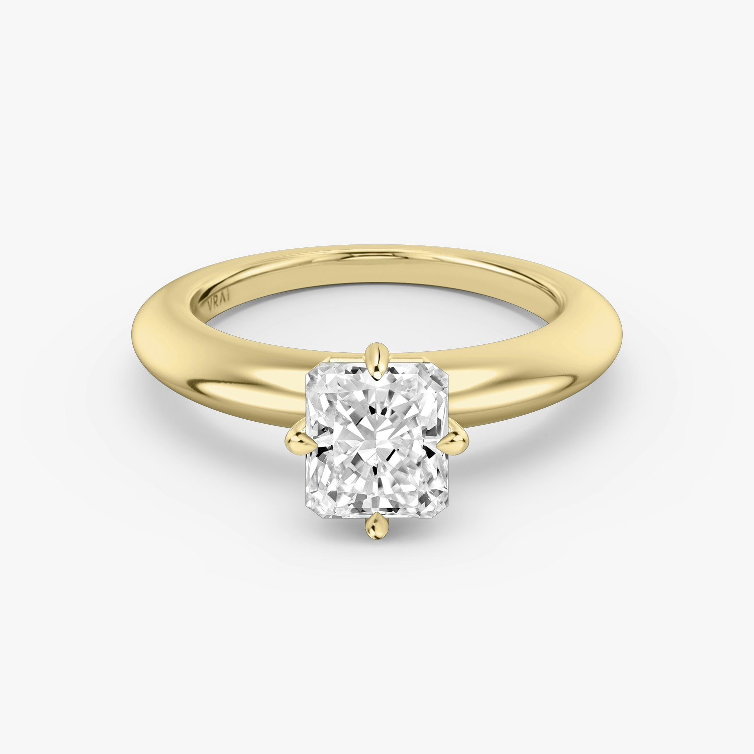Curator Radiant Engagement Ring | 18k Yellow Gold