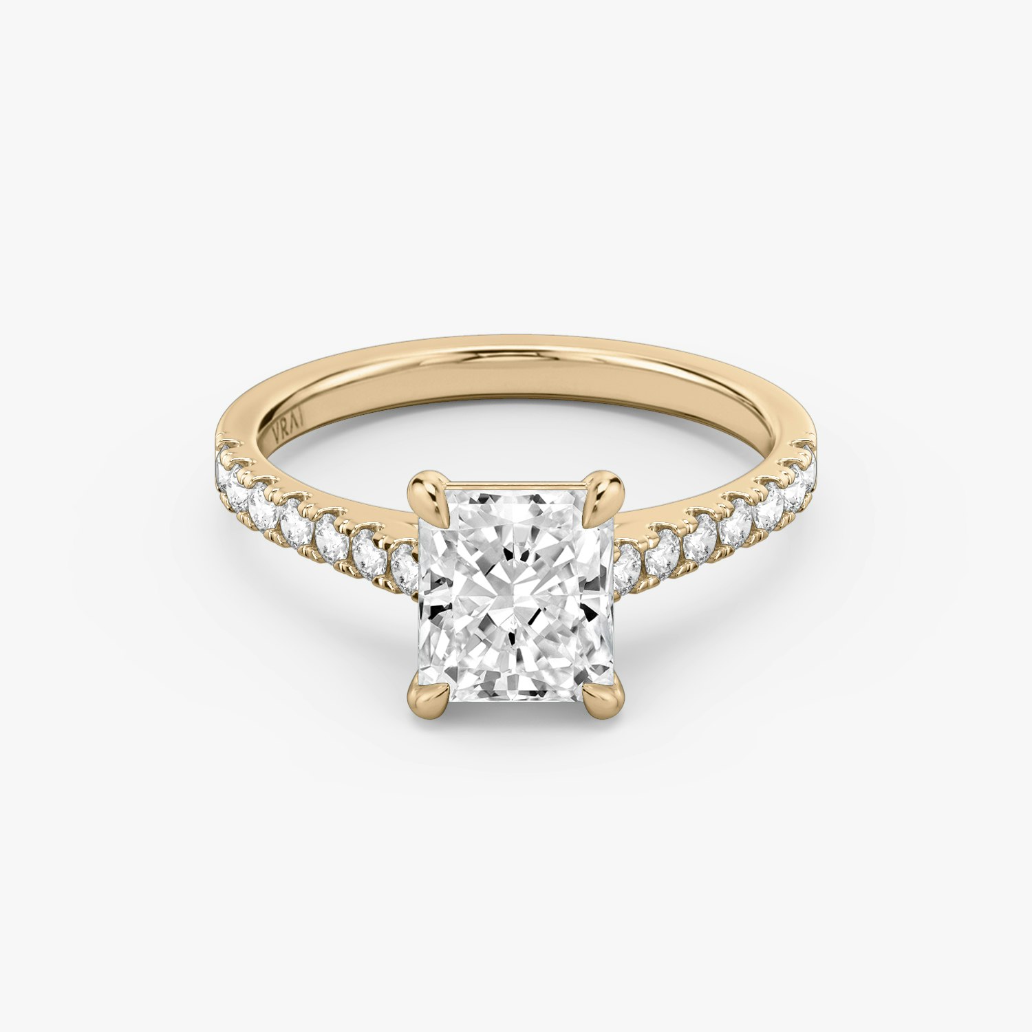 Cathedral Radiant Engagement Ring | 14k Rose Gold
