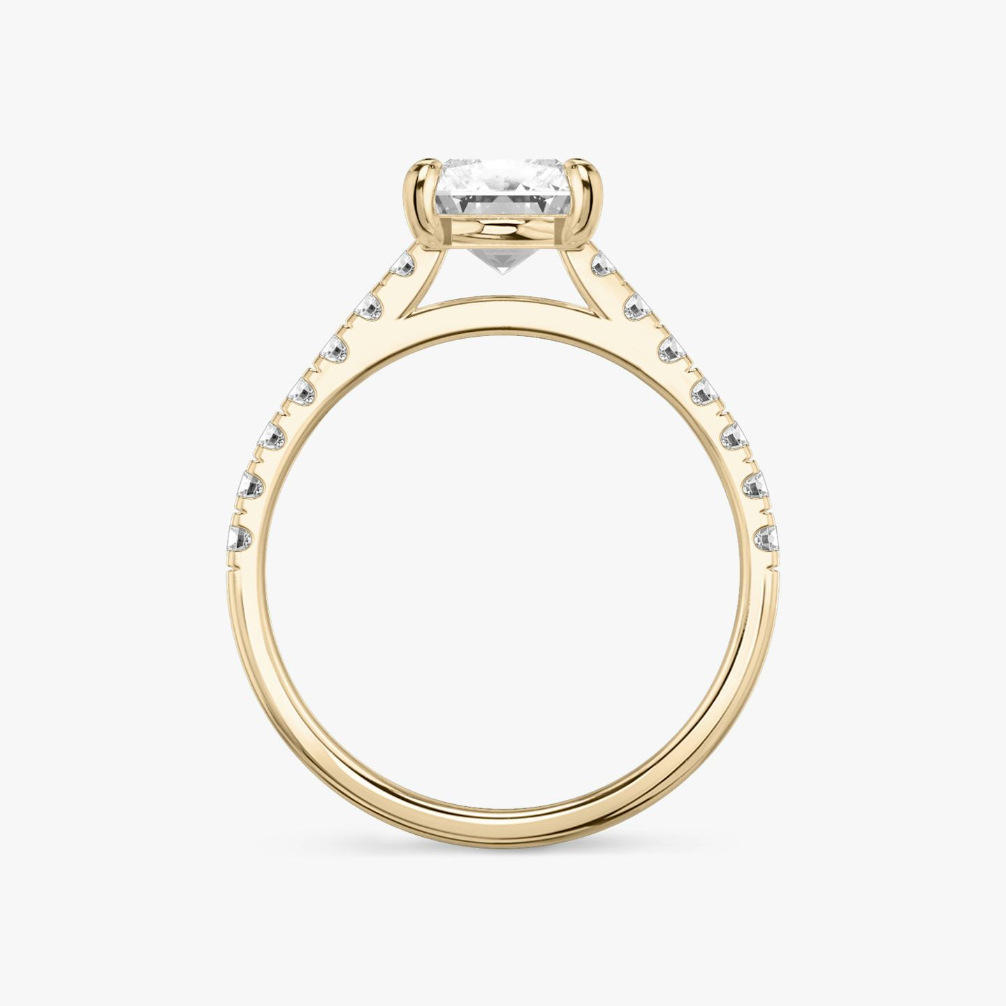 The Cathedral | Radiant | 14k | 14k Rose Gold | Band: Pavé | Diamond orientation: vertical | Carat weight: See full inventory