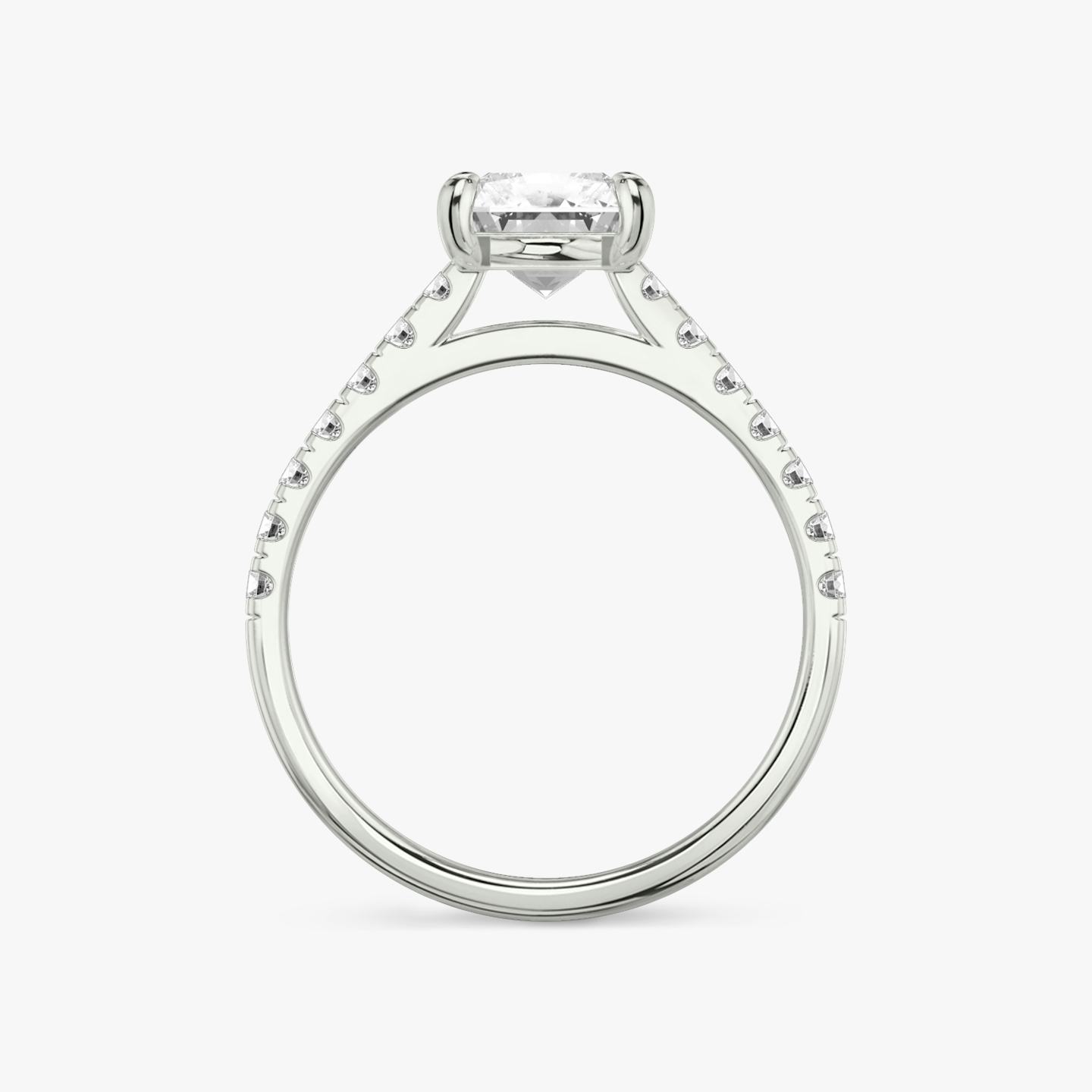 The Cathedral | Radiant | 18k | 18k White Gold | Band: Pavé | Diamond orientation: vertical | Carat weight: See full inventory