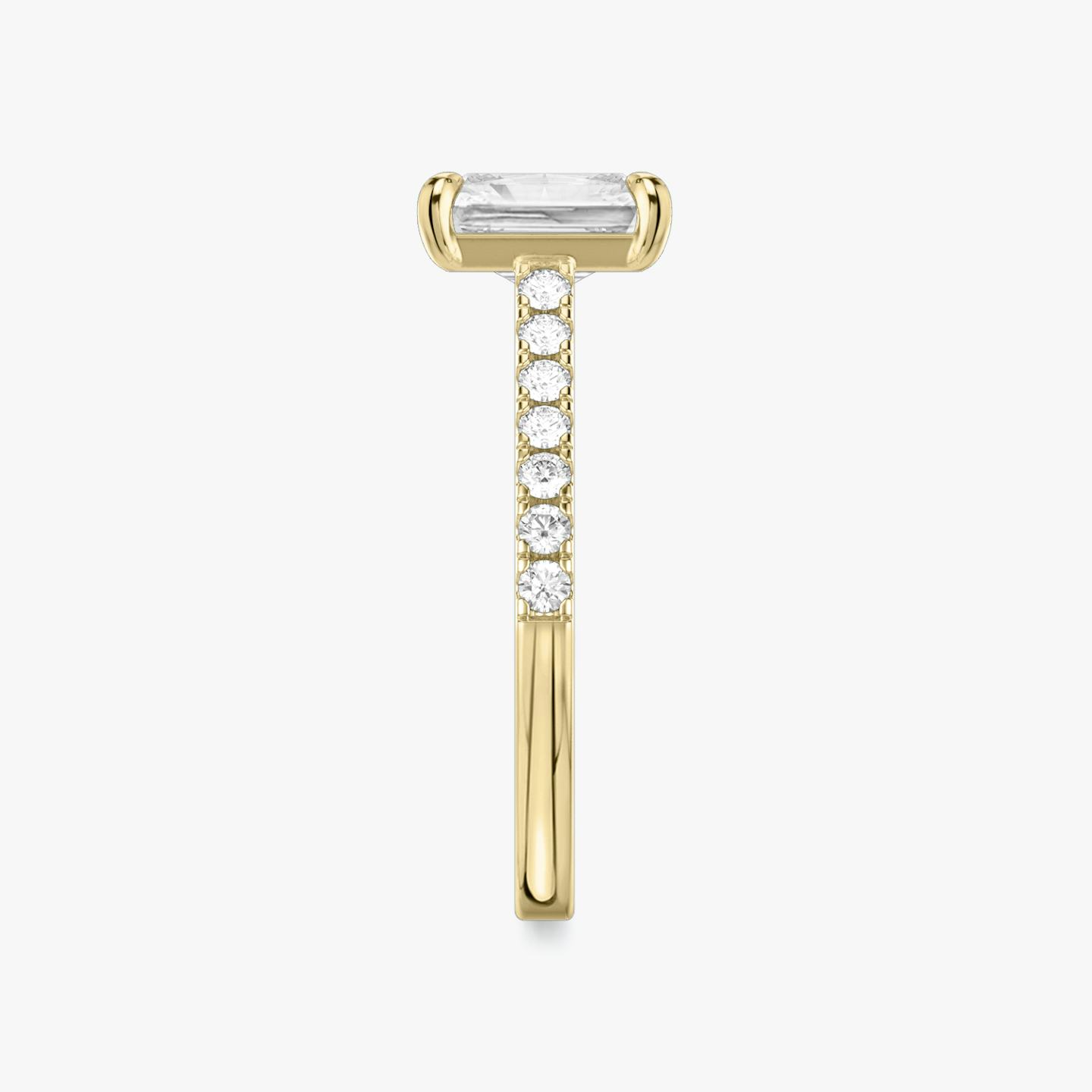 The Cathedral | Radiant | 18k | 18k Yellow Gold | Band: Pavé | Diamond orientation: vertical | Carat weight: See full inventory
