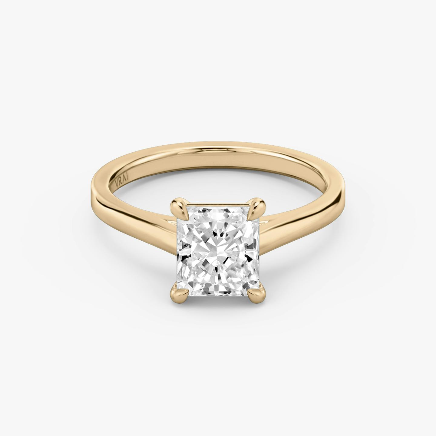 The Cathedral | Radiant | 14k | 14k Rose Gold | Band: Plain | Diamond orientation: vertical | Carat weight: See full inventory