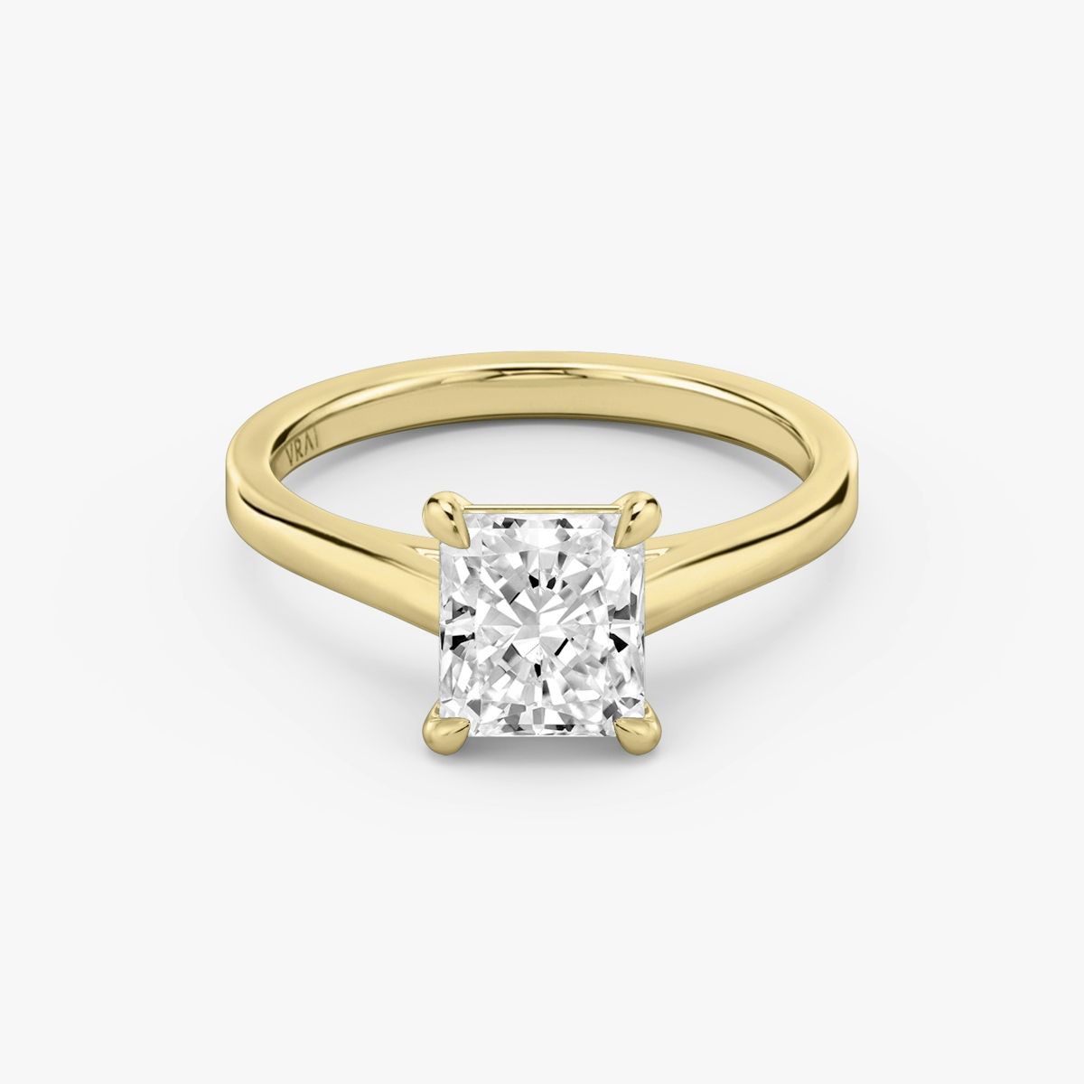 1/2cttw Round Diamond Solitaire Engagement Ring with Channel Set Diamond Accents in 14K Yellow Gold