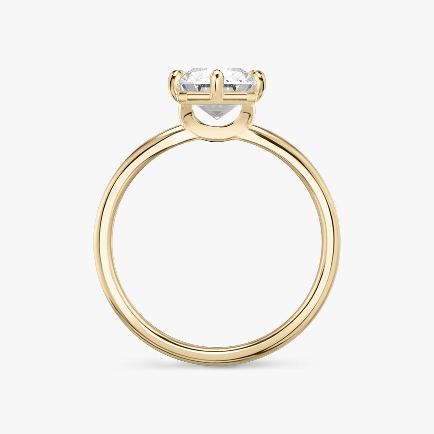 The Signature 6 Prong | Radiant | 14k | 14k Rose Gold | Band: Plain | Diamond orientation: vertical | Carat weight: See full inventory