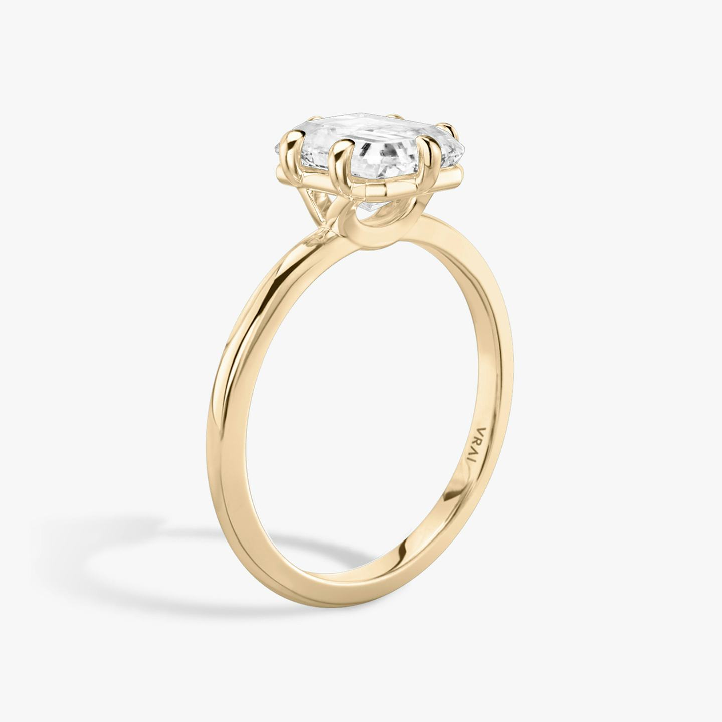 The Signature 6 Prong | Radiant | 14k | 14k Rose Gold | Band: Plain | Diamond orientation: vertical | Carat weight: See full inventory