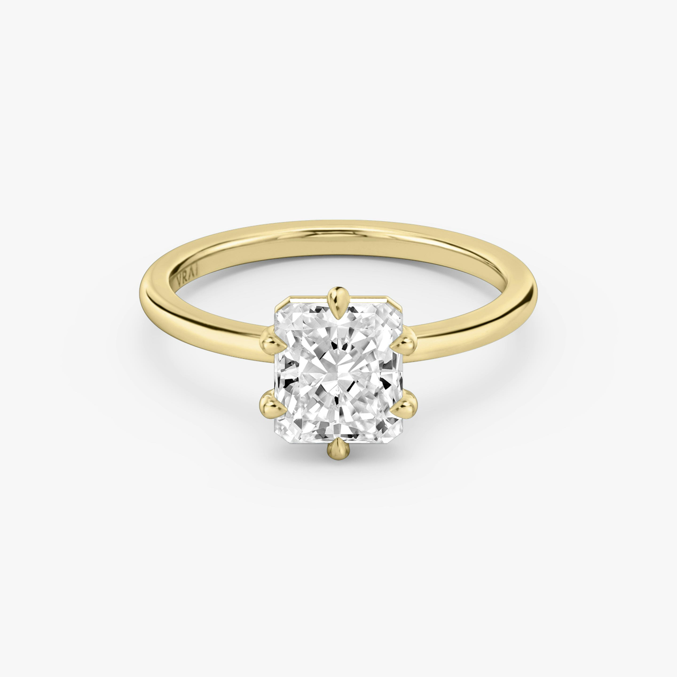 Signature 6 prong Radiant Diamond Engagement Ring