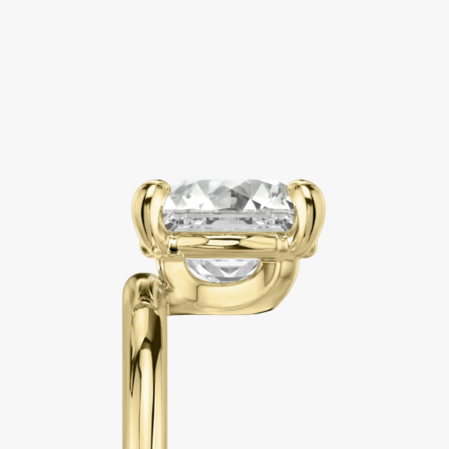 Anillo de compromiso Hover | Asscher | 18k | Oro amarillo de 18 quilates | Banda: Simple | Orientación de diamante: vertical | Peso en quilates: Ver stock total