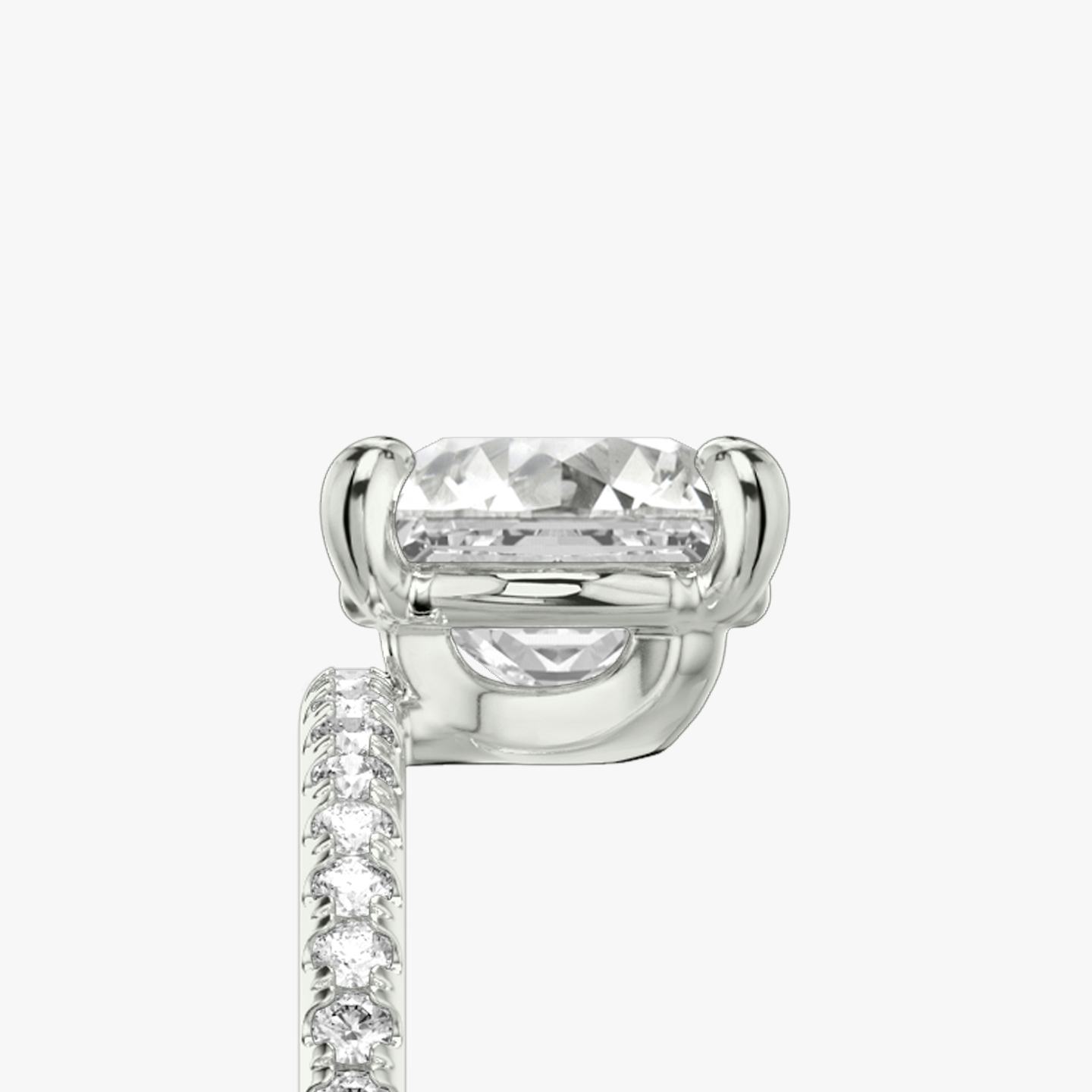 The Hover | Asscher | 18k | 18k White Gold | Band: Pavé | Diamond orientation: vertical | Carat weight: See full inventory