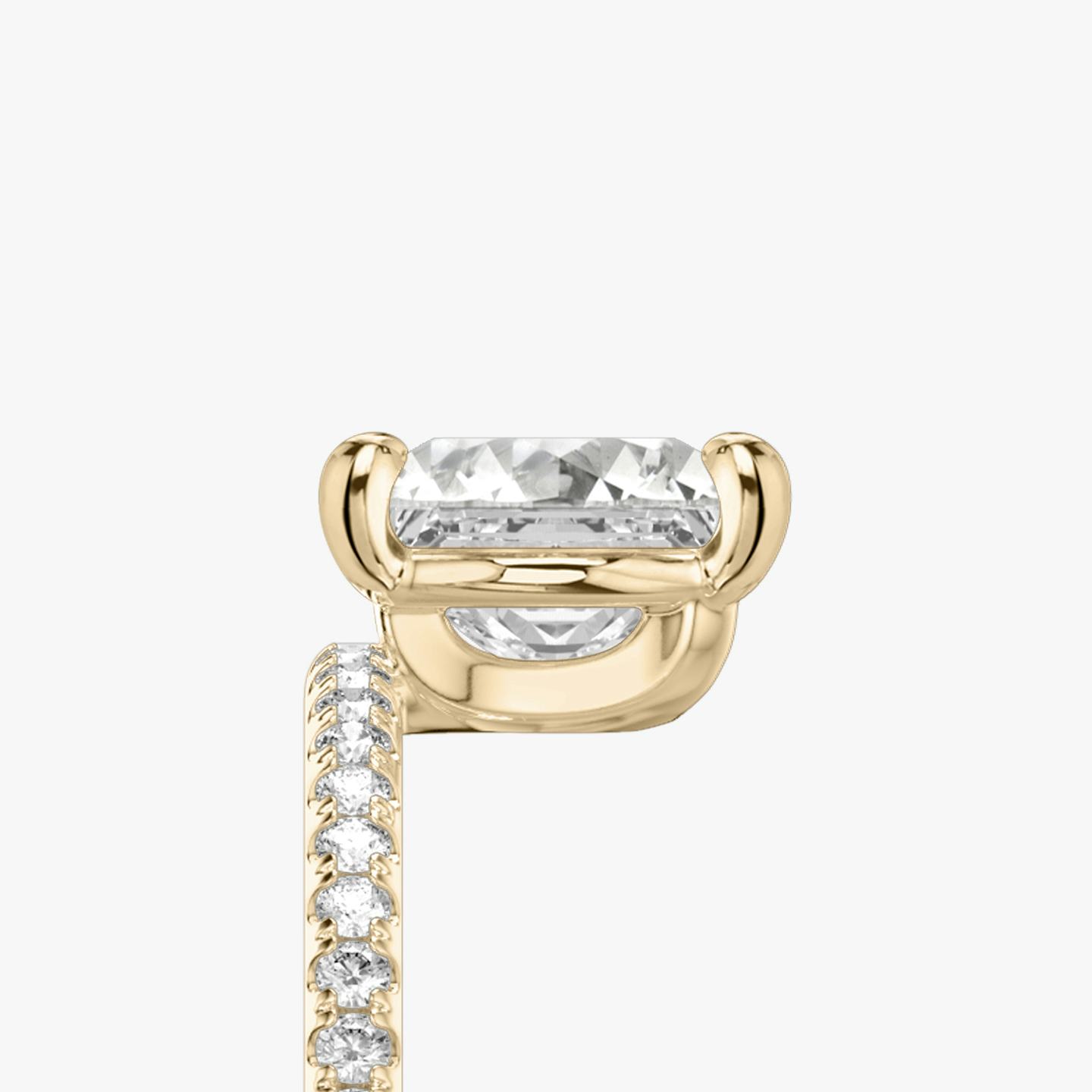 The Hover | Princess | 14k | 14k Rose Gold | Band: Pavé | Diamond orientation: vertical | Carat weight: See full inventory
