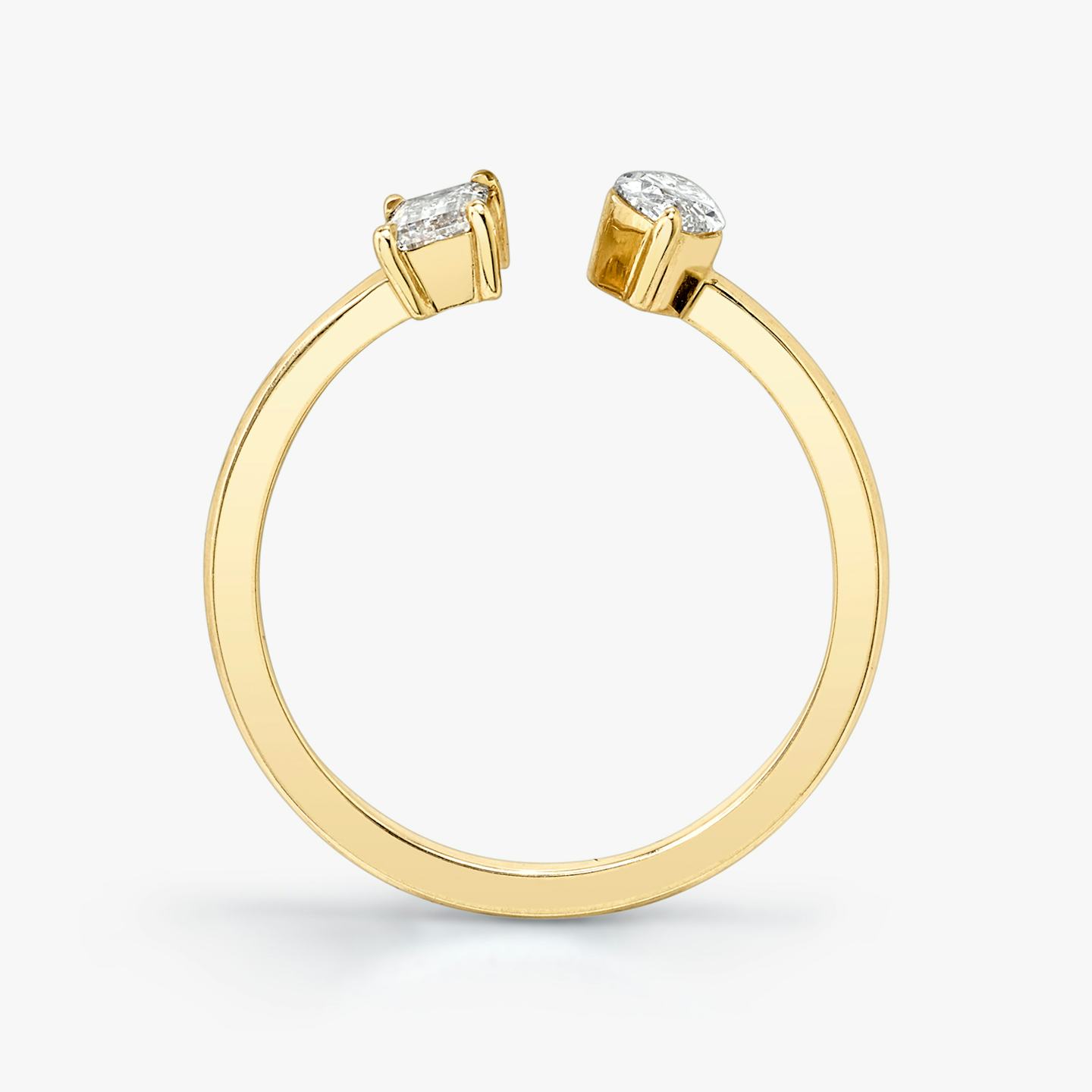 Mixed Cuff Ring | Baguette and Marquise | 14k | 18k Yellow Gold